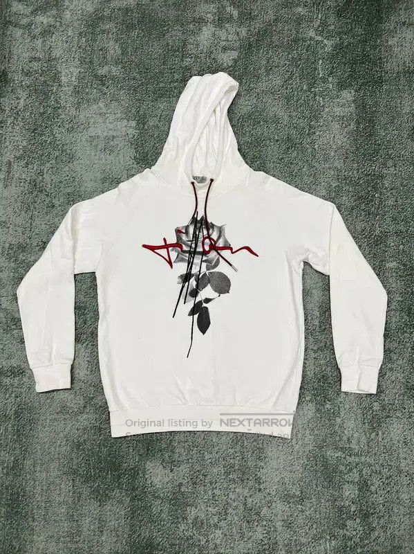 Dior Dior Men's White Cotton Embroidered Hoodie . Size US M / EU 48-50 / 2 - 1 Thumbnail