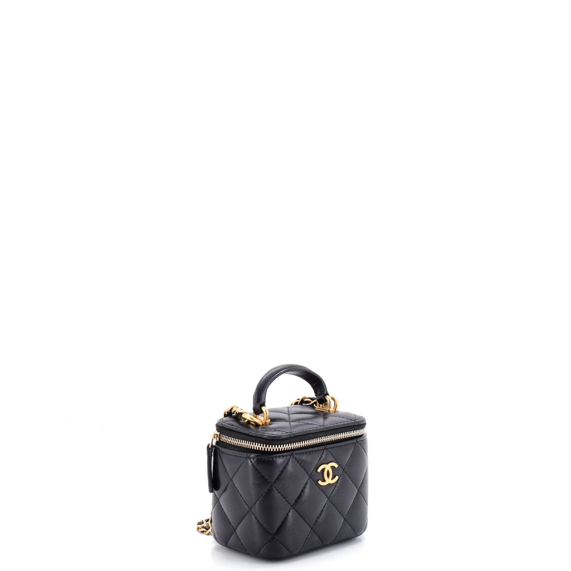 Chanel Classic Top Handle Vanity Case with Chain Quilted Lambskin Mini Size ONE SIZE - 1 Thumbnail