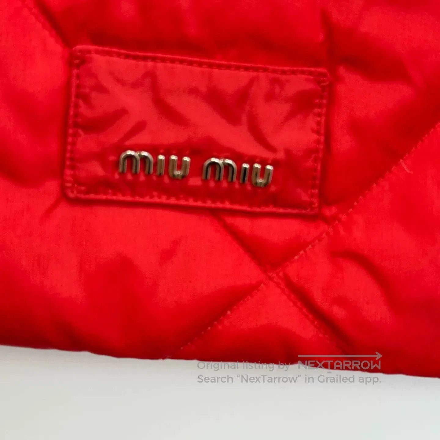 Miu Miu Miu Miu Red Quilted Down Jacket. Size S / US 4 / IT 40 - 5 Thumbnail