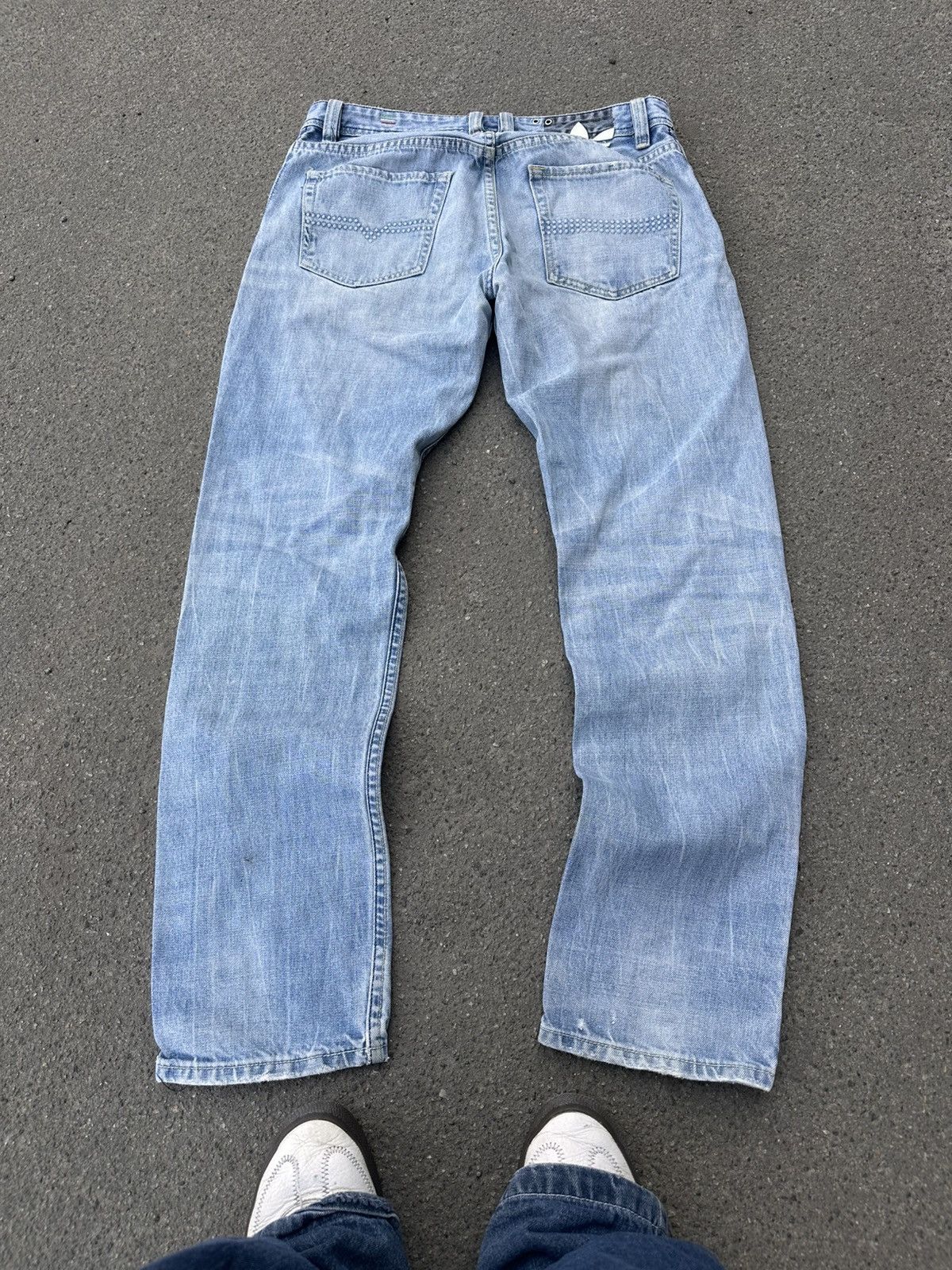 Diesel x Adidas Light Distressed Avantgarde Y2K Jeans