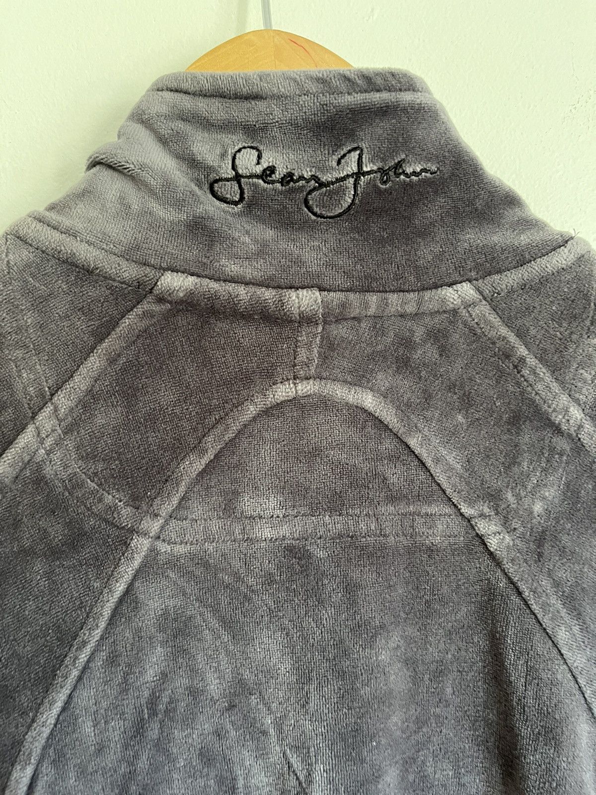 Sean John × Vintage Vintage Sean John Velour Jacket Zip Up Gray Y2K Size US XL / EU 56 / 4 - 10 Thumbnail