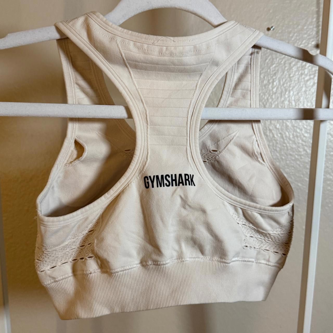 Gymshark GYMSHARK cream sports bra Size ONE SIZE - 3 Thumbnail