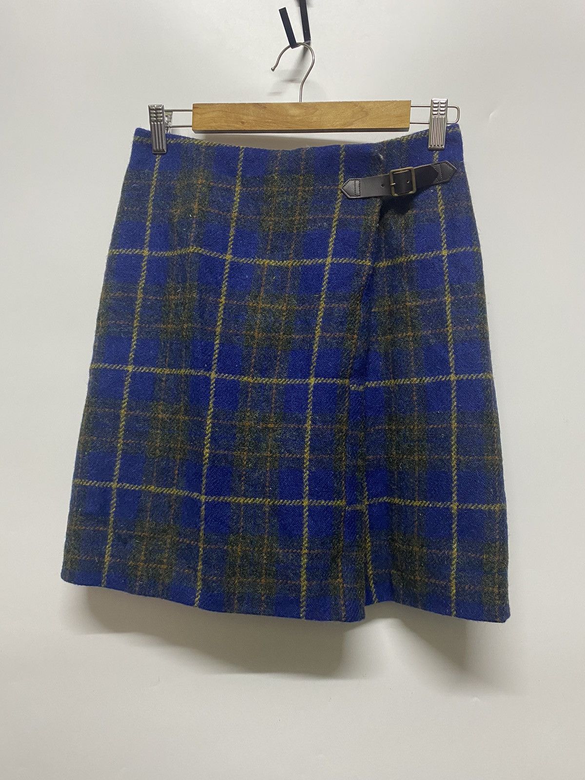 Harris Tweed × Japanese Brand Mackintosh Philosophy Harris Tweed Plaid Wool Skirt Mini Size 26" / US 2 / IT 38 - 1 Thumbnail