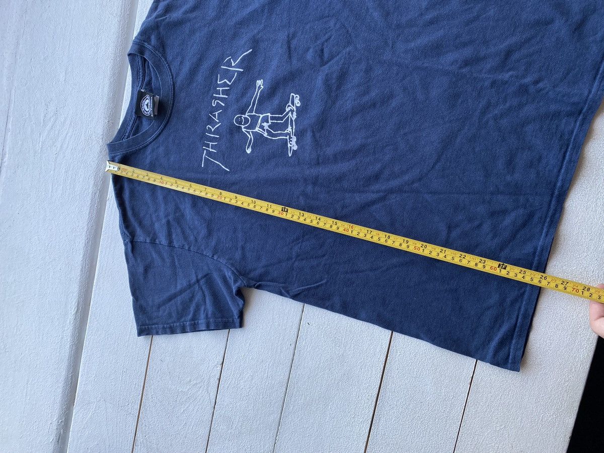 Thrasher × Vintage 🔥Thrasher Skategang Blue Tee Mens Medium Punk Opium Size US M / EU 48-50 / 2 - 7 Thumbnail