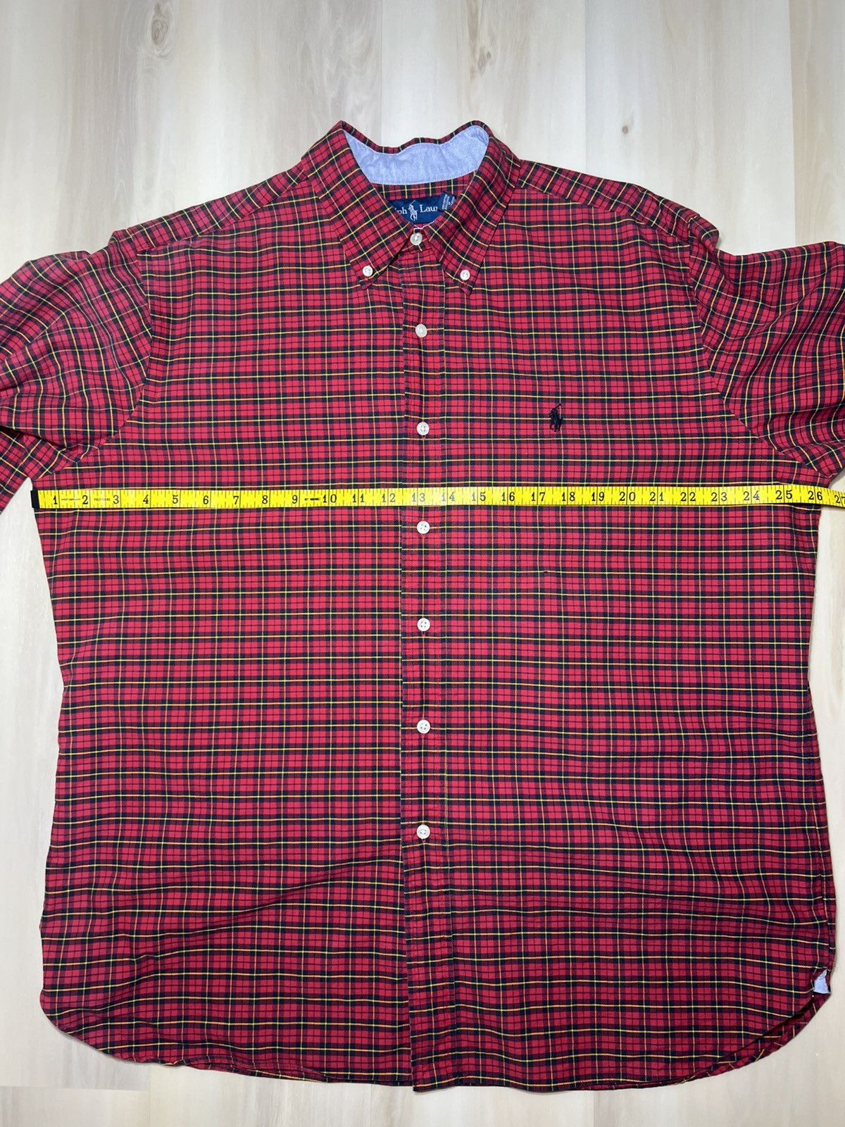 Polo Ralph Lauren Ralph Lauren Mens Button Down XL Red Green Plaid Classic Fit Size US XL / EU 56 / 4 - 6 Thumbnail