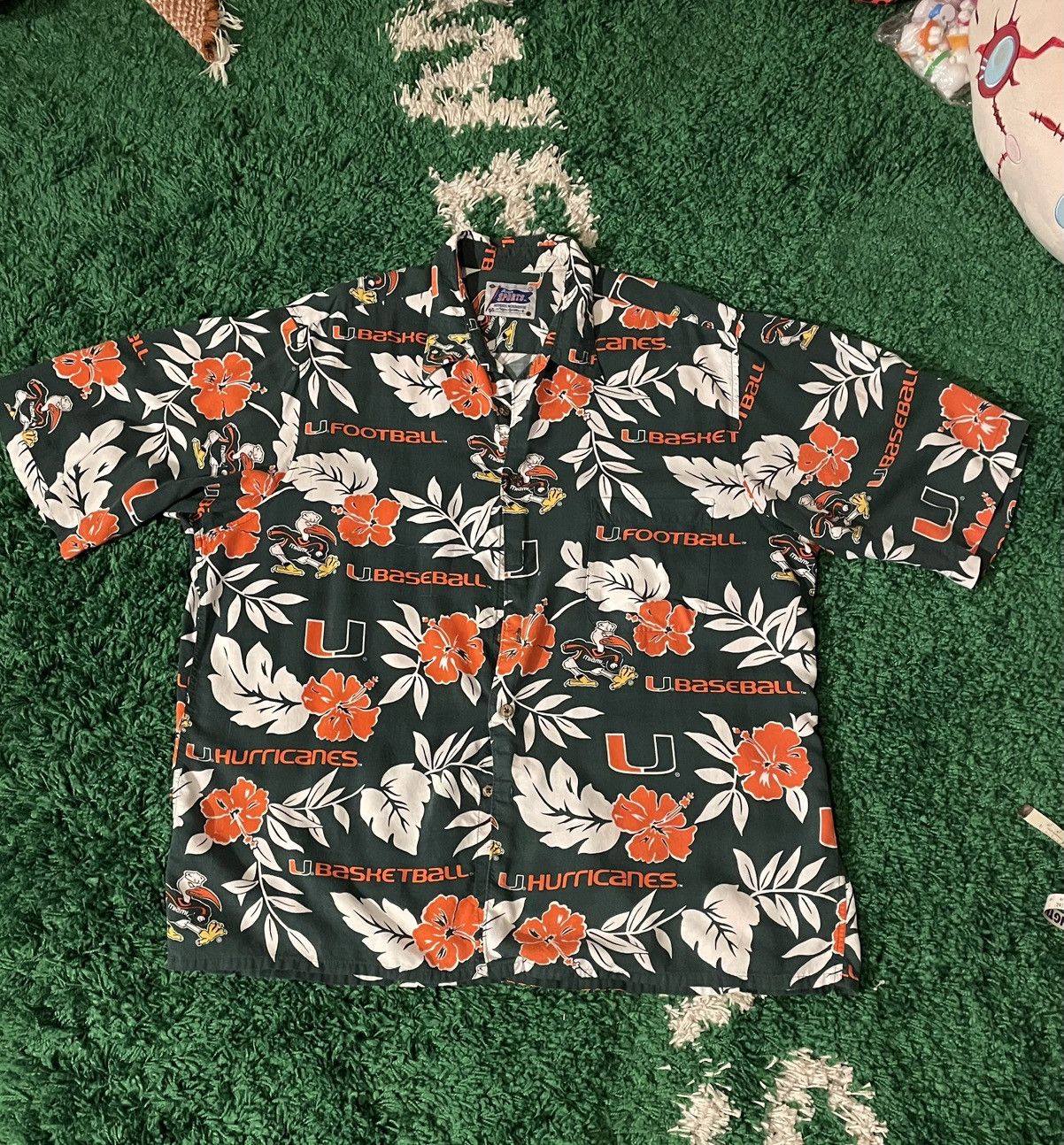 Retro Reyn Spooner UM Miami Sports Men’s Hawaiian Shirt