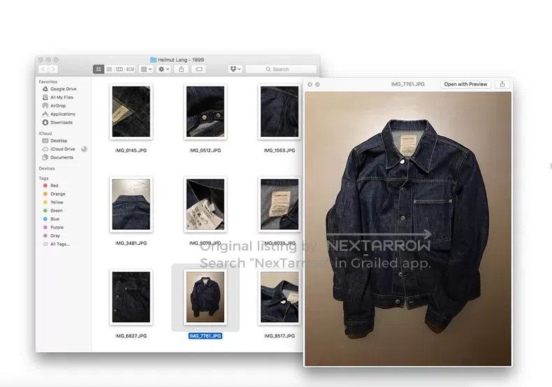 Helmut Lang Helmut Lang My Era TYPE1 Raw Denim Jacket Size US S / EU 44-46 / 1 - 6 Thumbnail