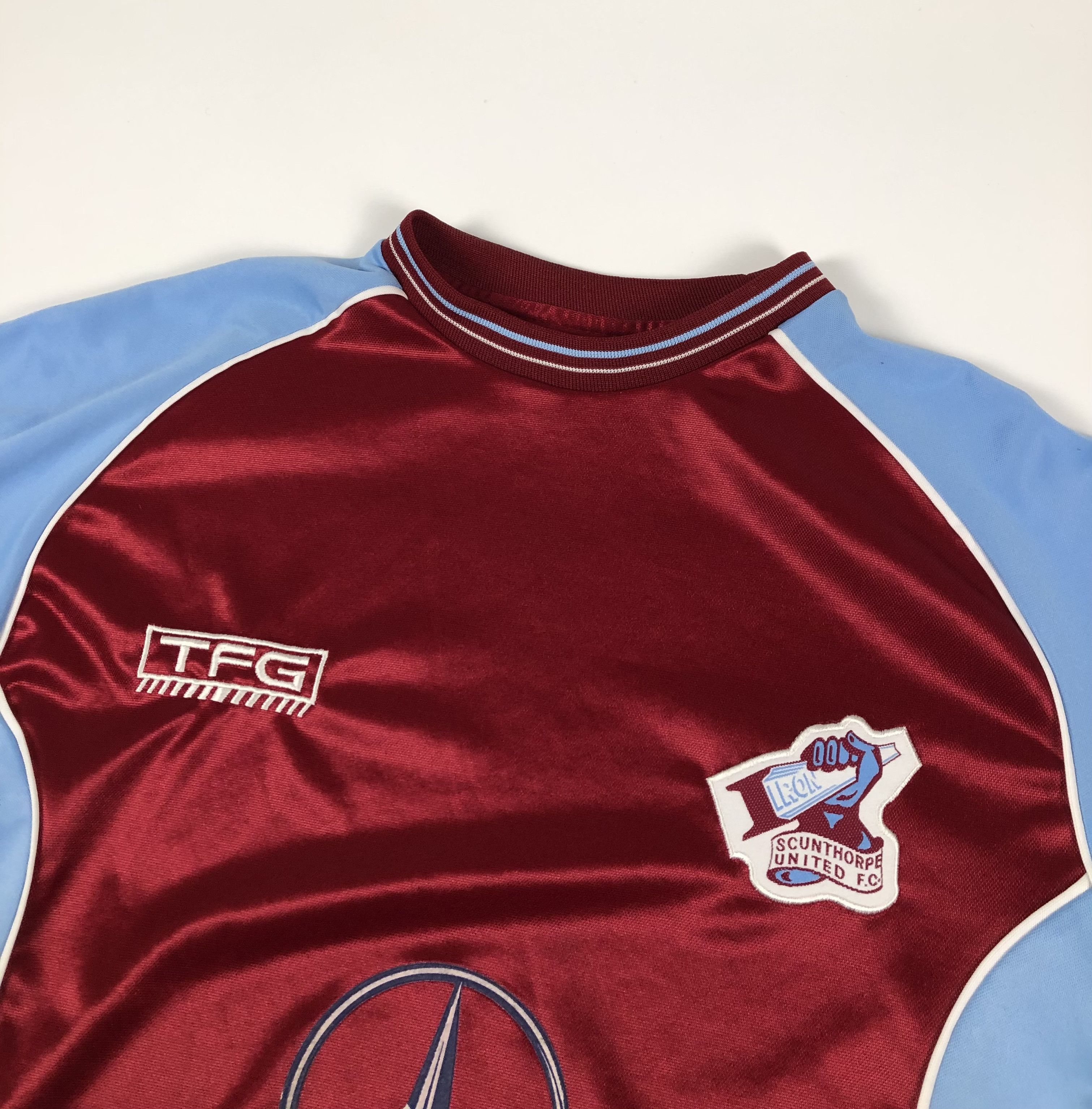Vintage TFG Scunthorpe United 2003-2004 Home Soccer Jersey Size US S / EU 44-46 / 1 - 3 Thumbnail