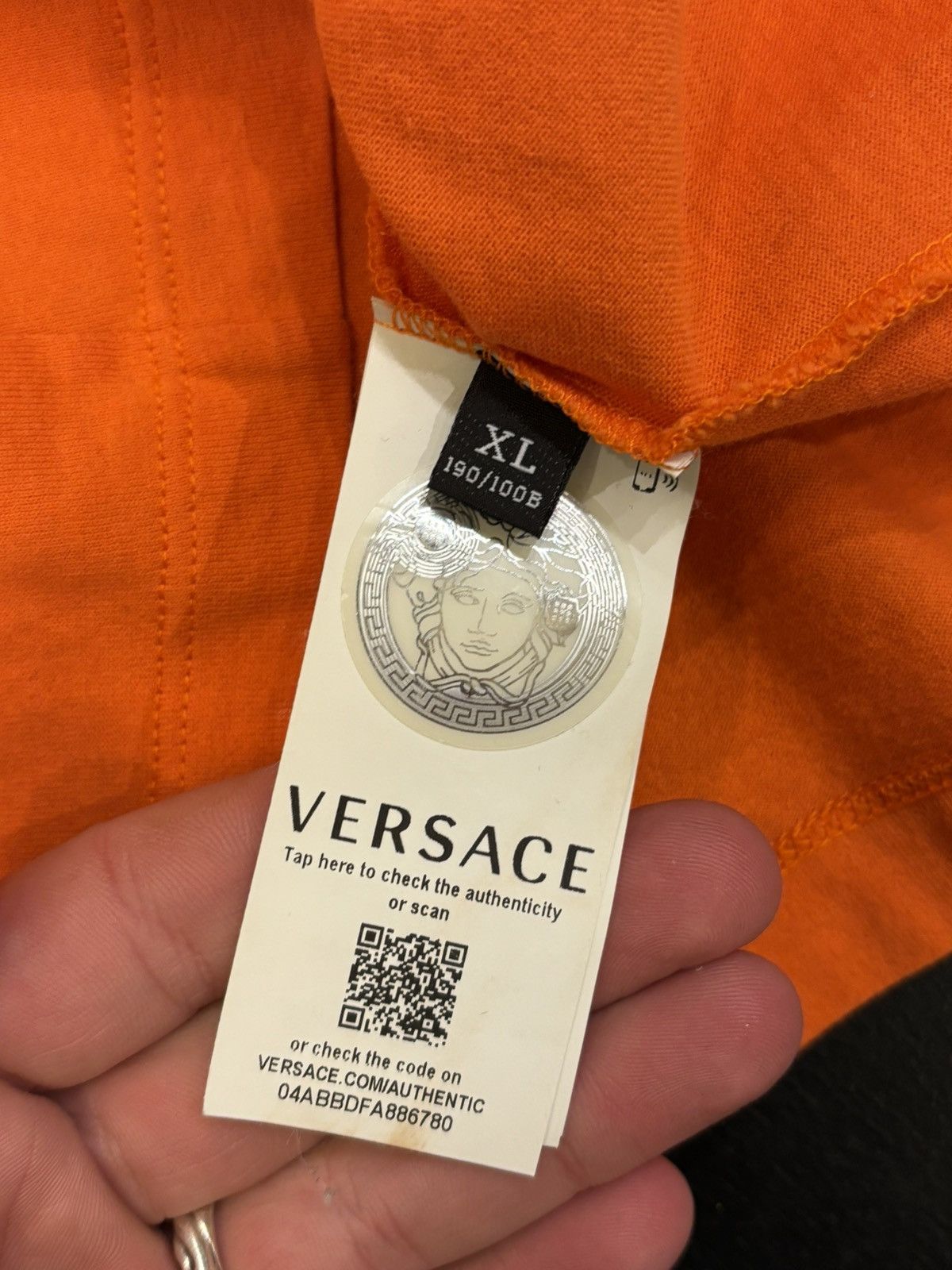 Versace Versace Medusa Rhinestone Tee - Orange Size US XL / EU 56 / 4 - 4 Thumbnail