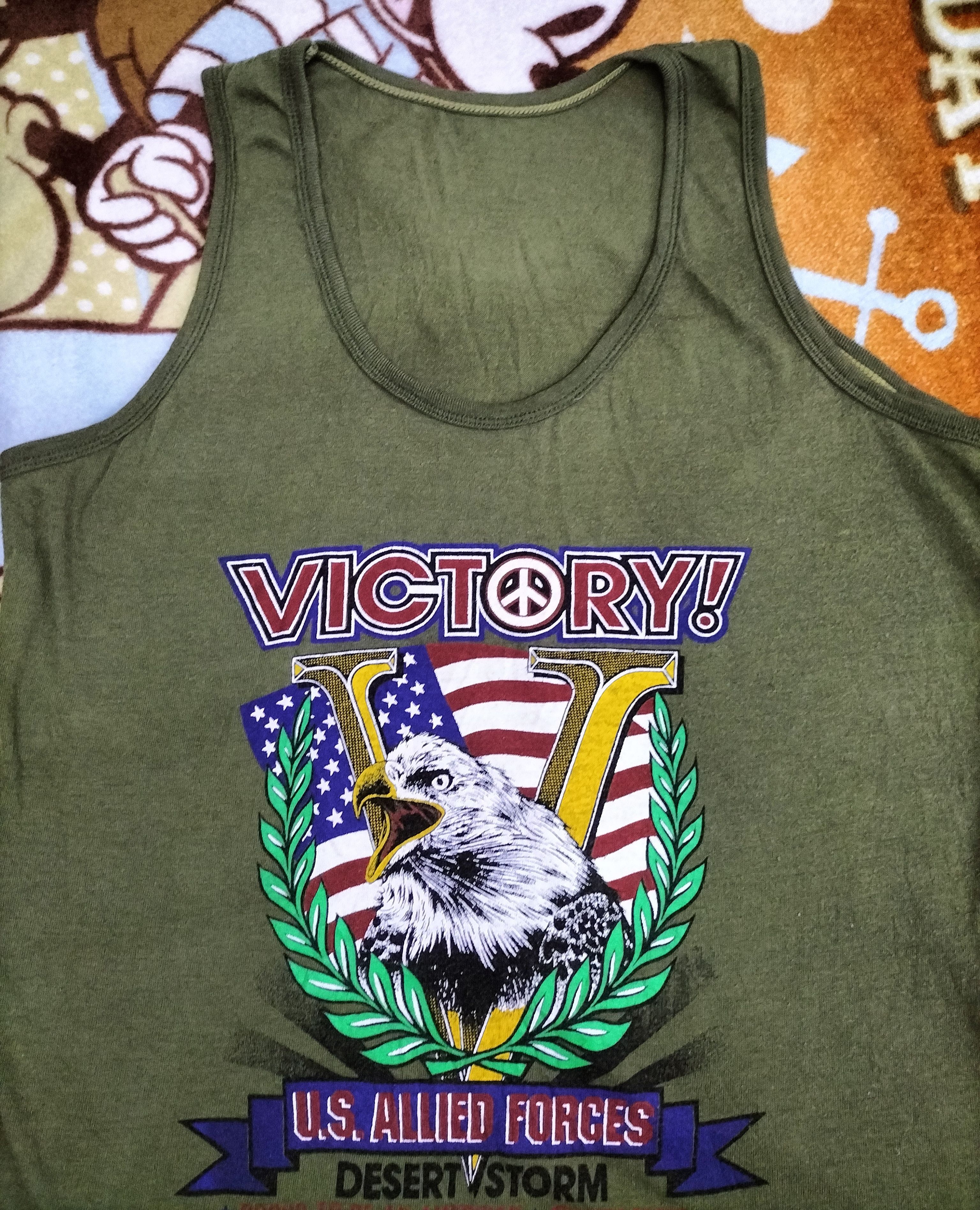 Vintage Vintage 1991 desert storm tank top green army Size US M / EU 48-50 / 2 - 3 Thumbnail