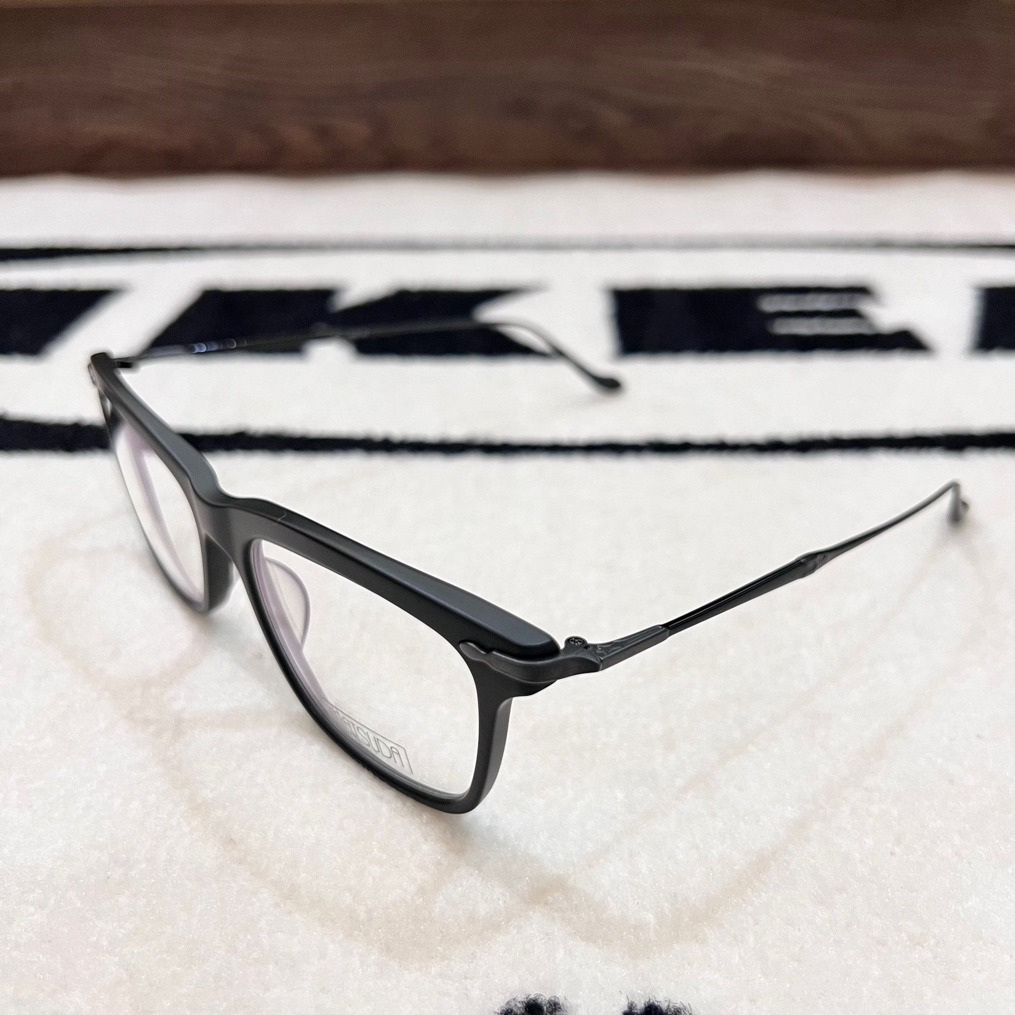 Matsuda Matsuda M2049 Rectangular Eyeglasses in Matte Black Colorway Size ONE SIZE - 3 Thumbnail