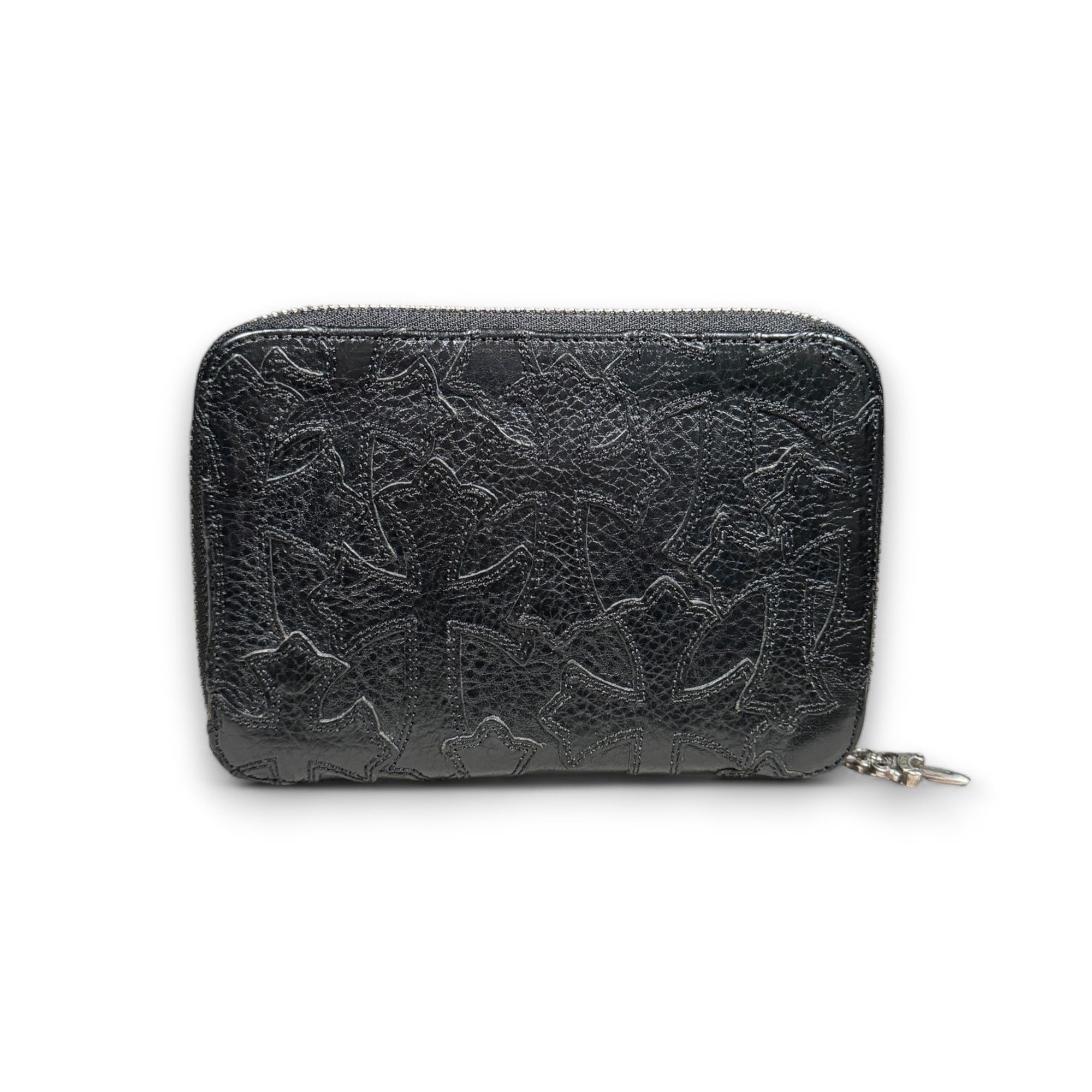 Chrome Hearts Chrome Hearts Cemetery Black Leather Cross Patch Zip Wallet Size ONE SIZE - 2 Thumbnail