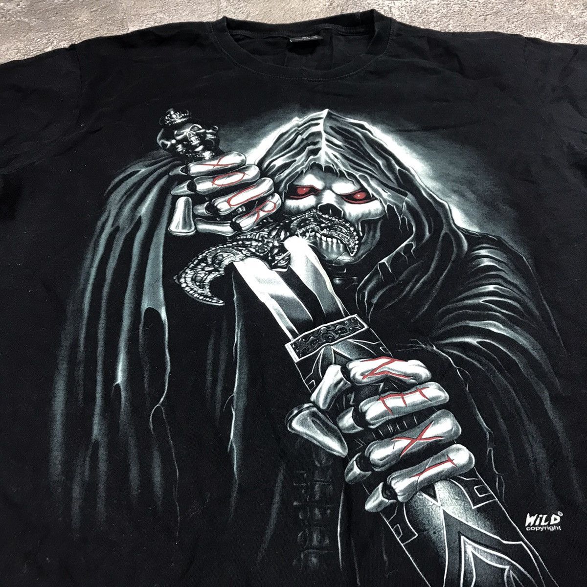Vintage Vintage Y2K Graphic Tee Skull Horror Punk Streetwear Slim XL Size US XL / EU 56 / 4 - 2 Thumbnail