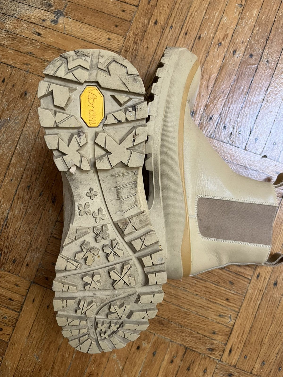 Jil Sander Jil Sander Vibram Tan/Beige/Cream Chelsea Boot Size US 11 / EU 44 - 8 Thumbnail