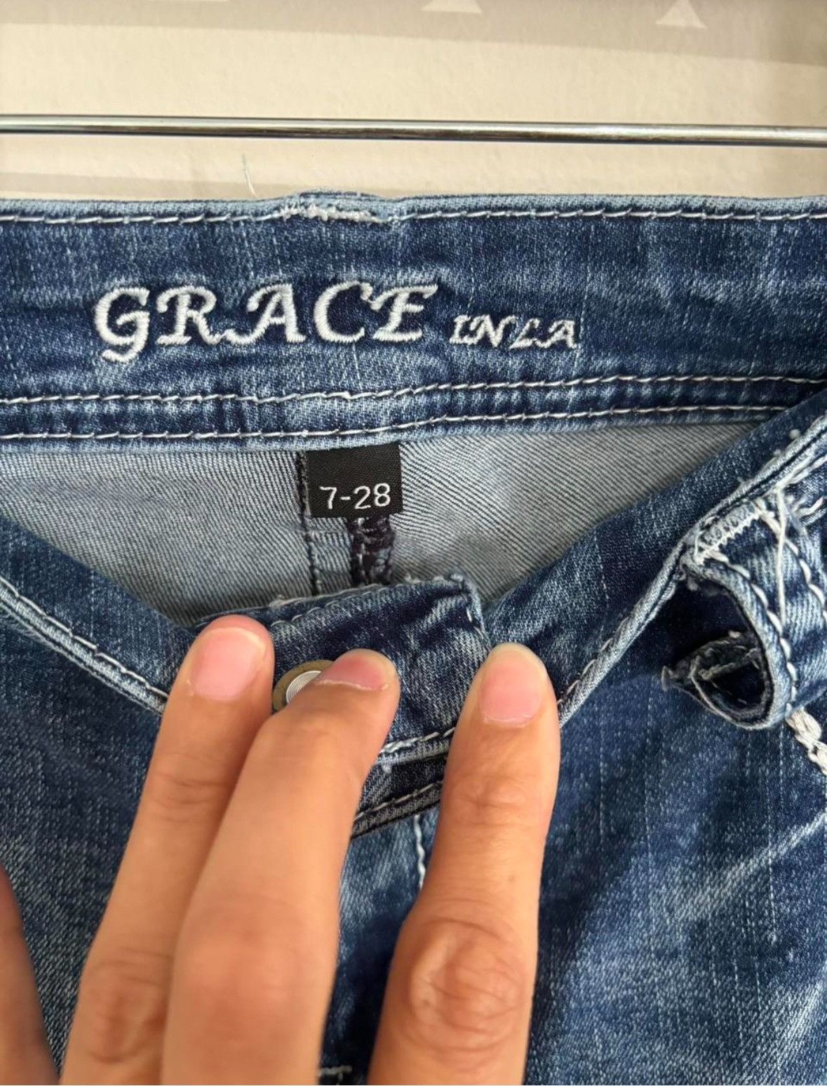 Grace in LA Grace in LA Jeans Easy Fit - Dark Wash Bootcut Size 7 Size 28" / US 6 / IT 42 - 2 Thumbnail