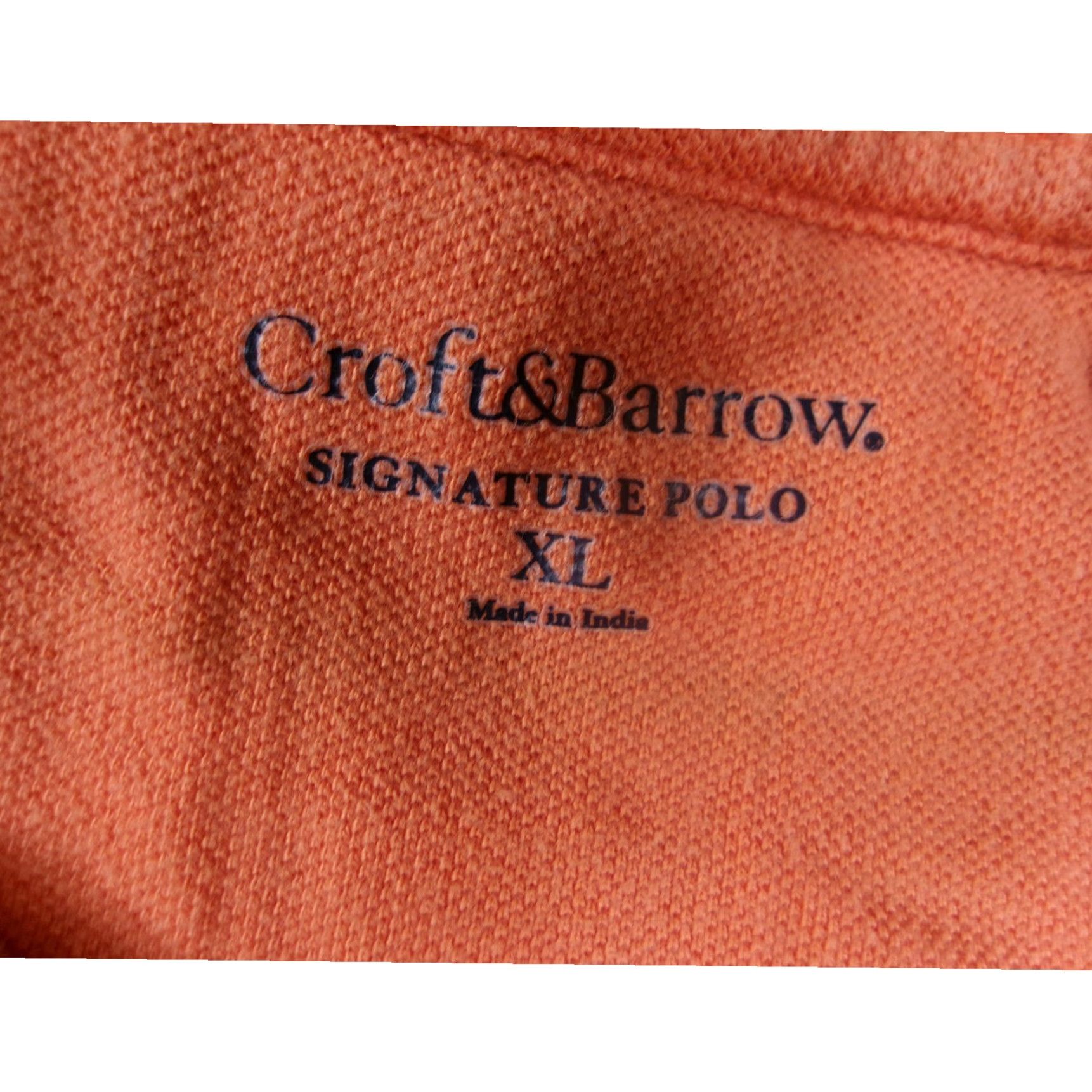 Croft & Barrow Croft Barrow Polo Shirt Men XL Orange Striped Signature Polo Casual Classic Breathable 100% Cotton Button Collared Size US XL / EU 56 / 4 - 6 Thumbnail