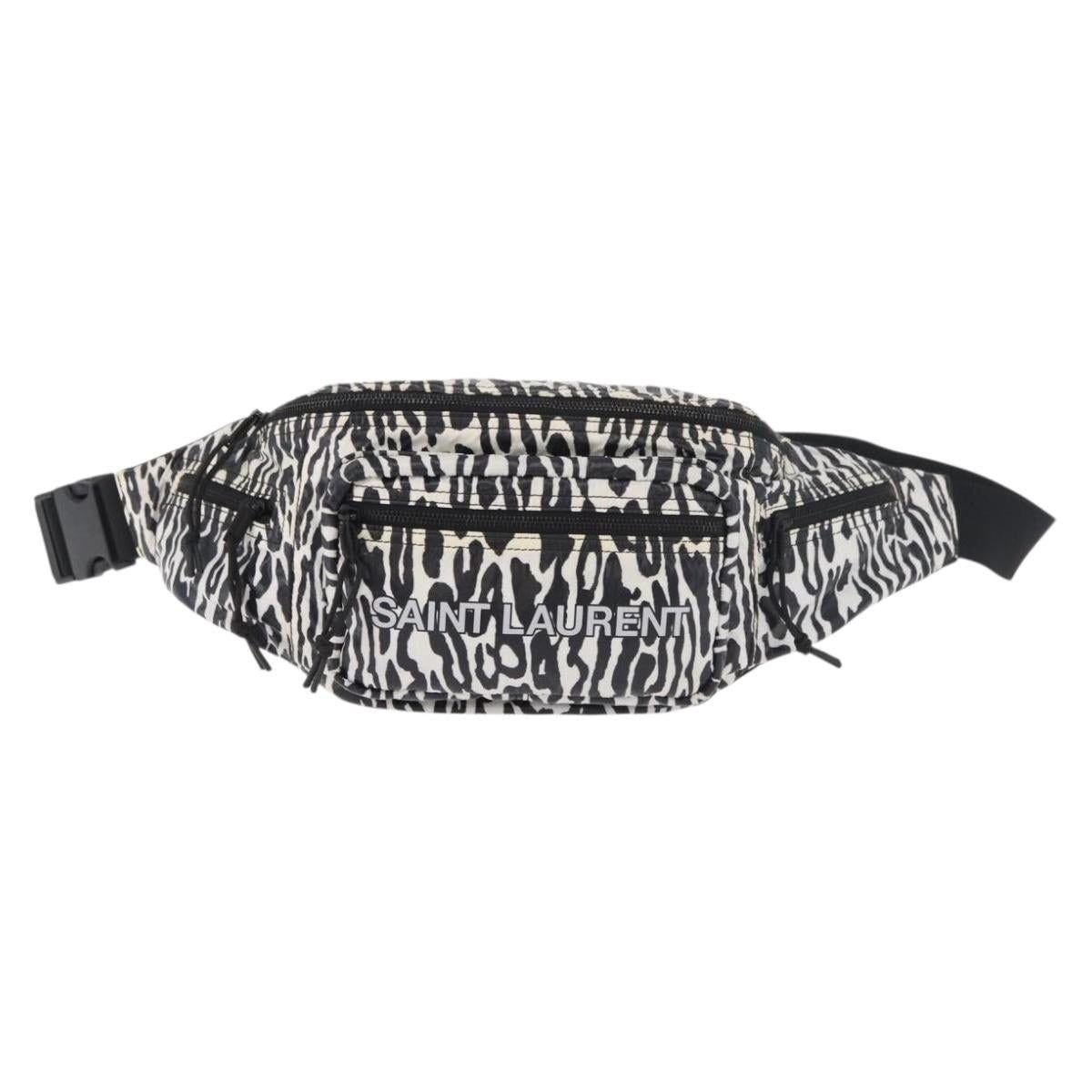 Saint Laurent Paris Saint Laurent Nylon Zebra Pattern Crossbody Bag ...