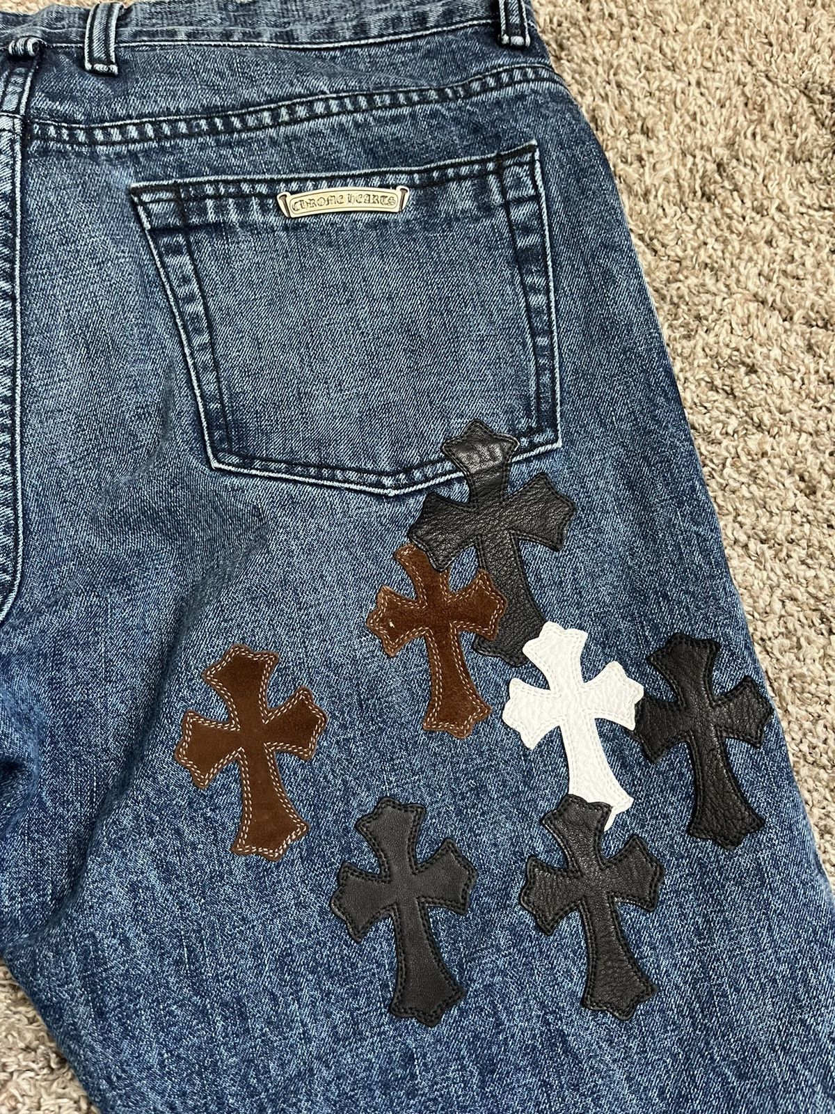 Chrome Hearts Chrome Heart Black/Brown Jeans Size US 36 / EU 52 - 7 Thumbnail