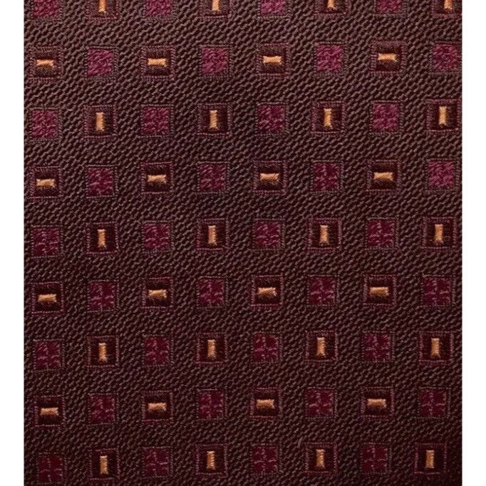 Brioni BRIONI Brown Geometric Luxury Silk Tie Hand Made In Italy W: Size ONE SIZE - 7 Thumbnail