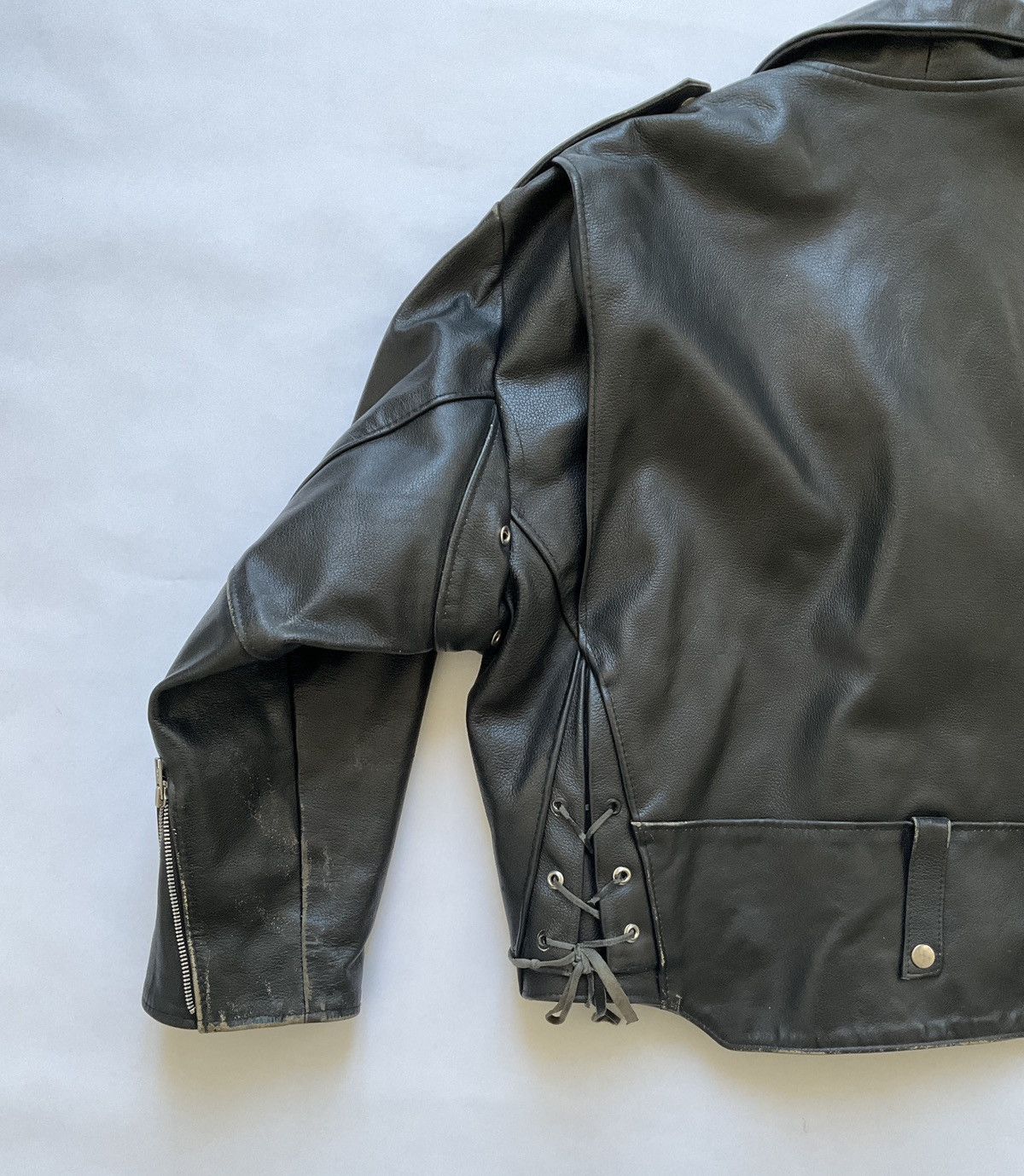 Vintage Vintage black leather perfecto Size US XL / EU 56 / 4 - 12 Thumbnail