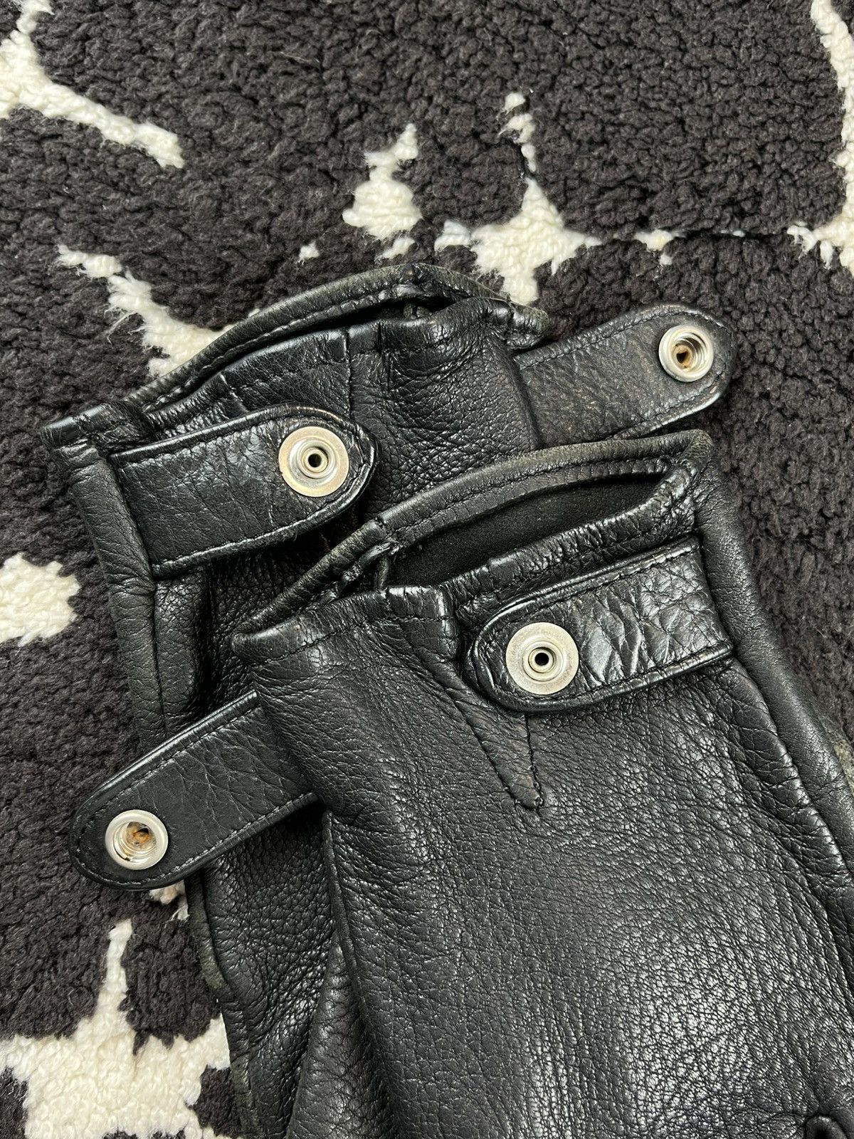 Chrome Hearts Chrome Hearts Silver Horseshoe Leather Gloves Black Size ONE SIZE - 13 Thumbnail