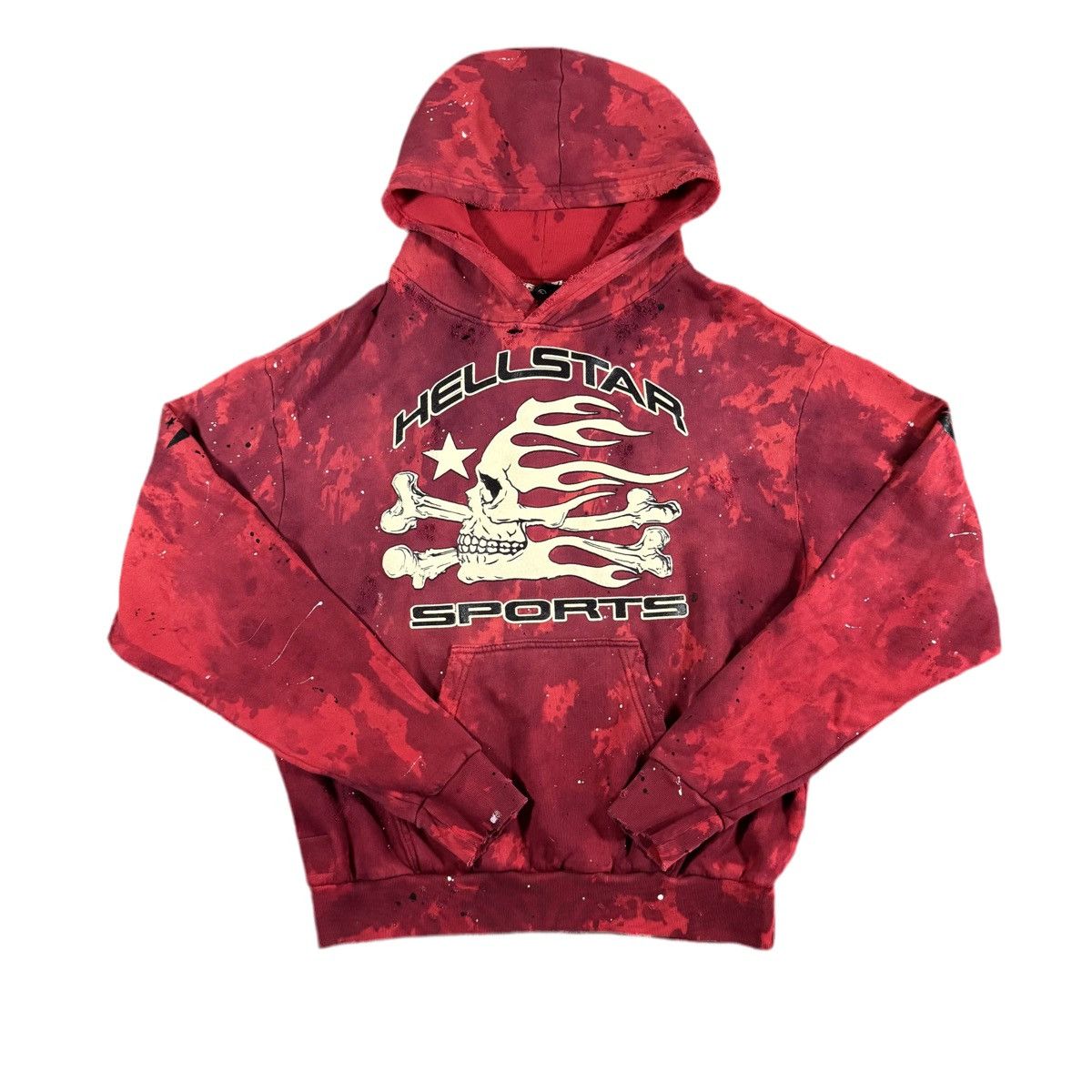 HELLSTAR Hellstar Sports Red Tye-Dye Skull Hoodie | Grailed