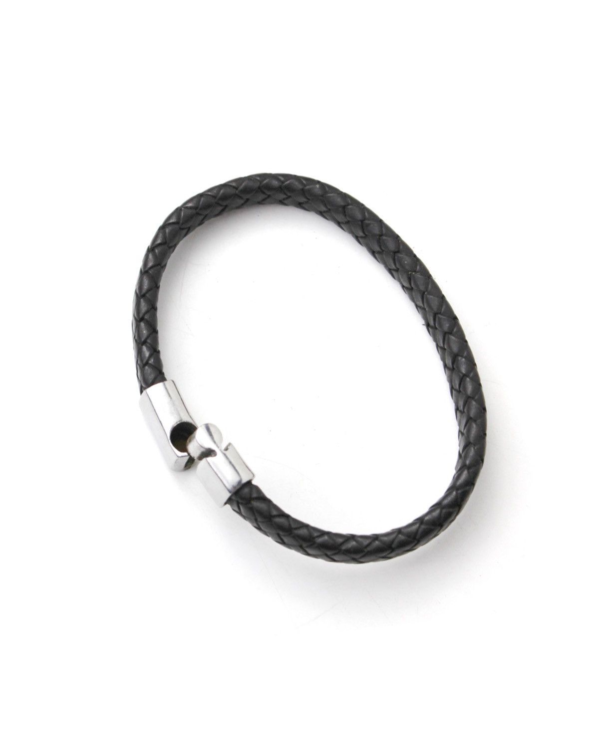 Vintage 2000S JAPANESE MADE BRAIDED LEATHER MAGNETIC CLASP BRACELET Size ONE SIZE - 3 Thumbnail