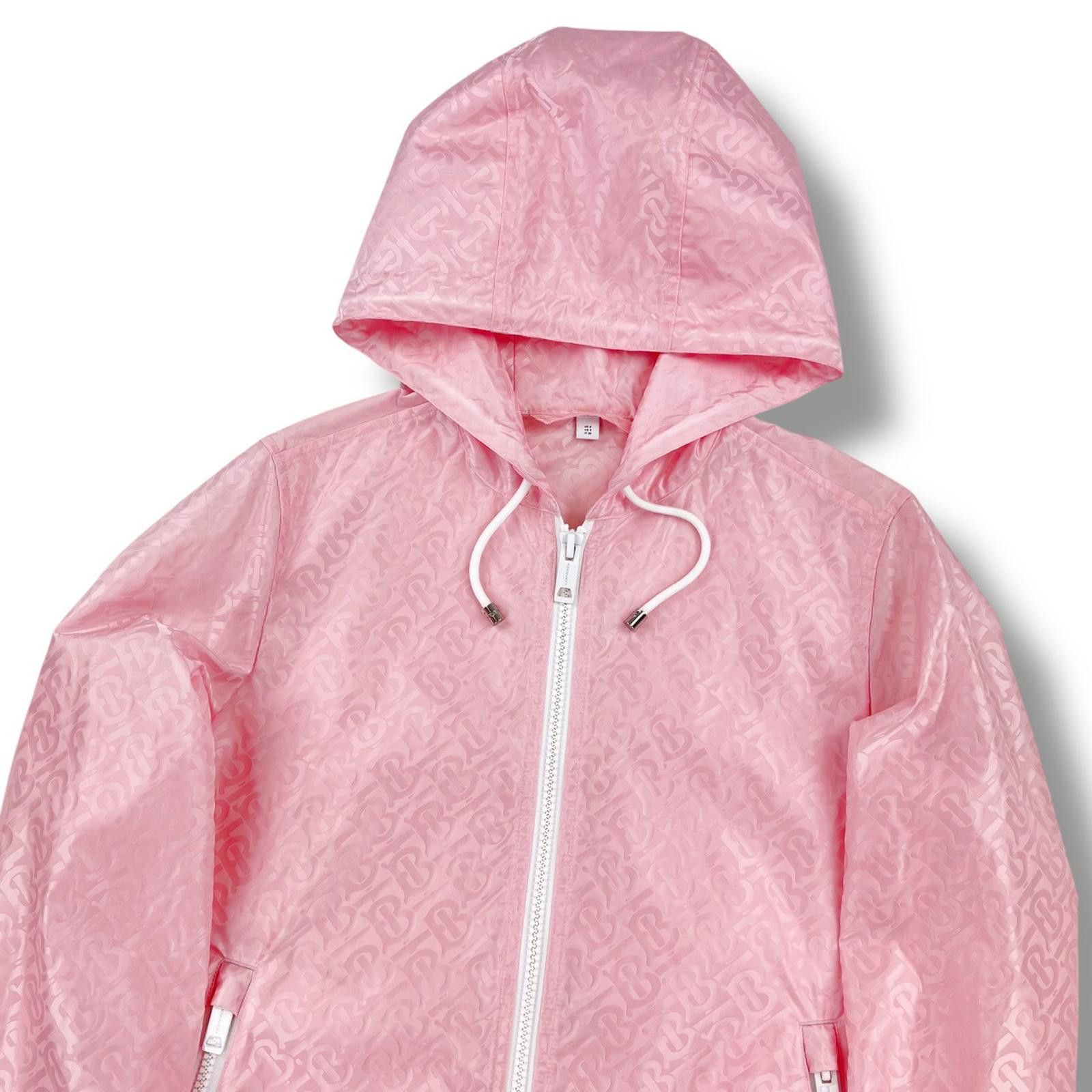 Burberry Women's Pink TB Monogram Windbreaker Jacket