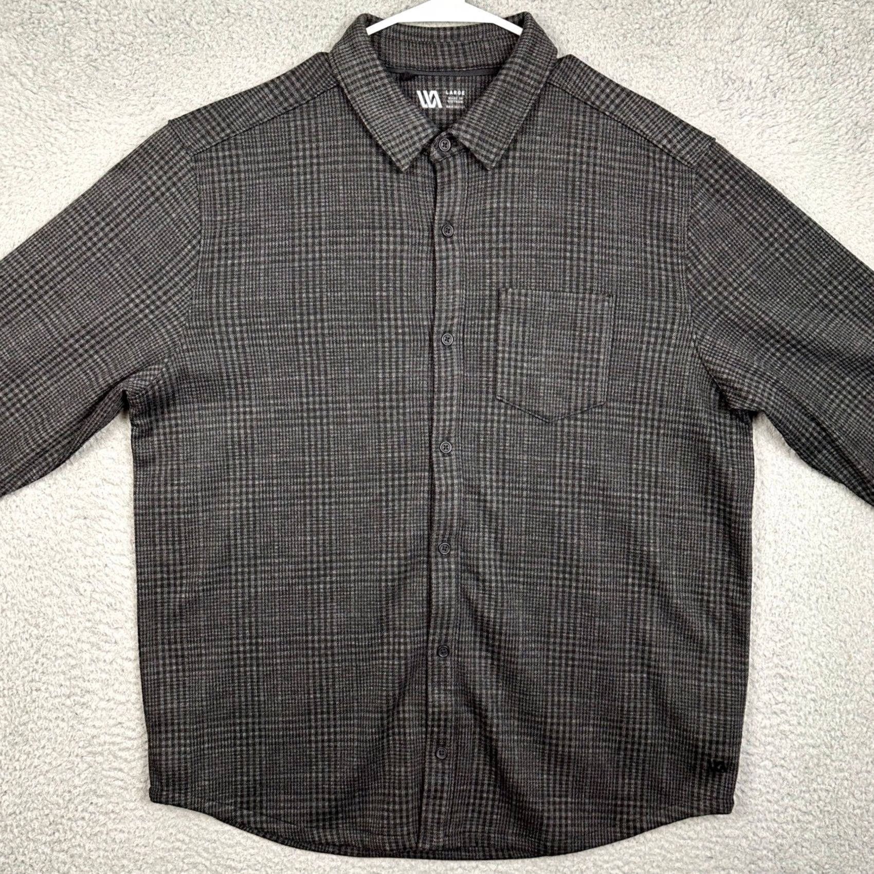Vintage VRST Shirt Men Large Gray Glen Plaid Stretch Pocket Casual Button Up Flannel EUC Size US L / EU 52-54 / 3 - 3 Thumbnail