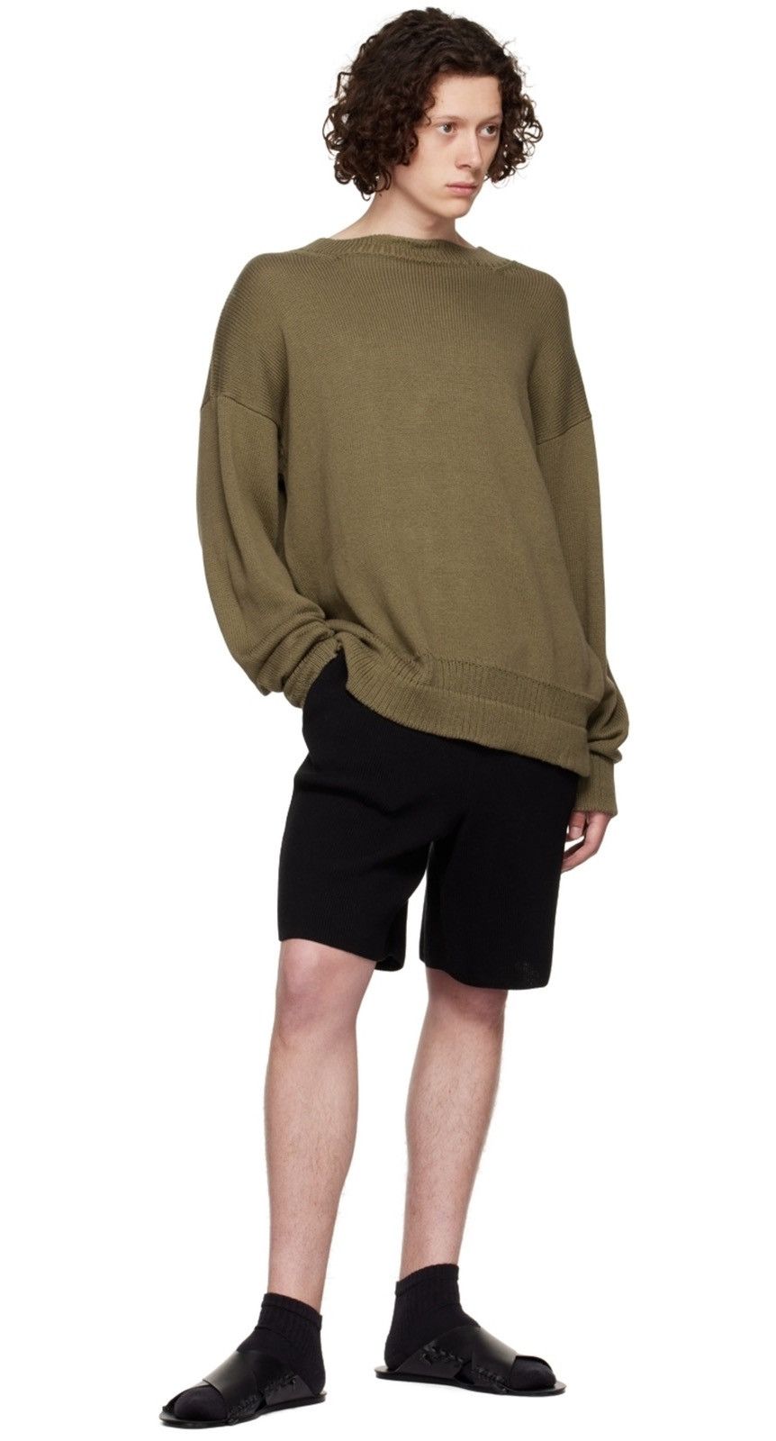Margaret Howell Men’s Margaret Howell Simple Guernsey Sweater in Olive Sz S Size US S / EU 44-46 / 1 - 4 Thumbnail