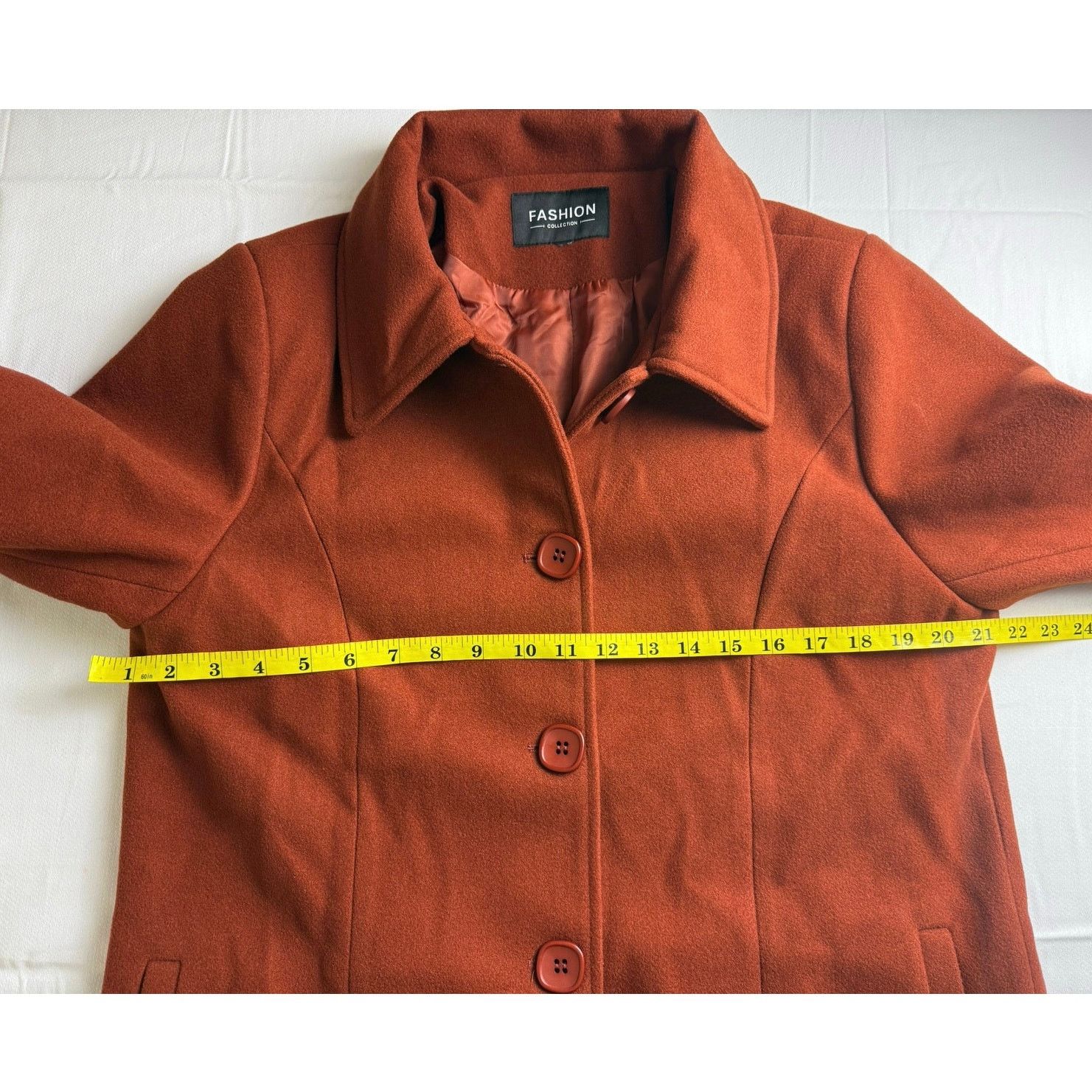 Other Fashion Collection Brown/Red-Orange Coat - Size M Size M / US 6-8 / IT 42-44 - 8 Thumbnail