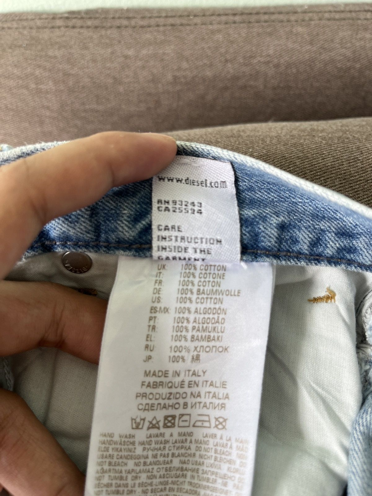 Designer × Diesel Diesel industry Distressed Jeans Size 31" - 21 Thumbnail