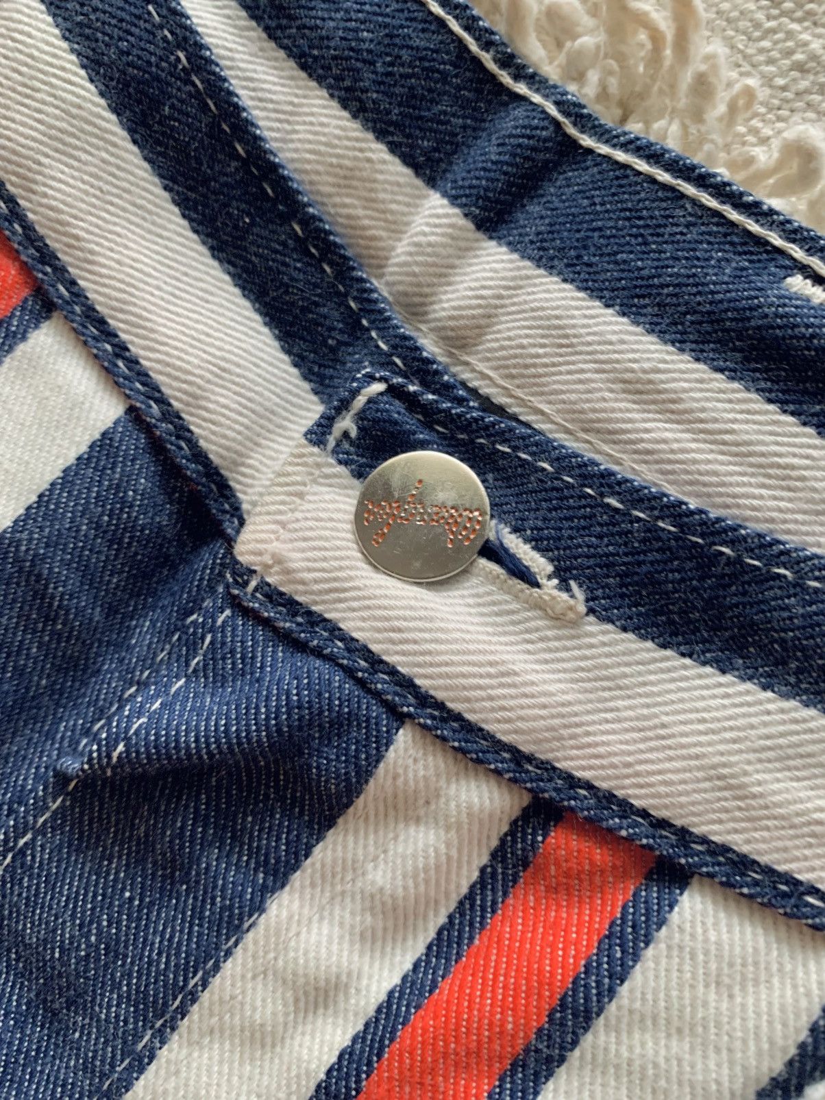 Wrangler Vintage 70s Wrangler red white blue striped jeans denim Size US 26 / EU 42 - 7 Thumbnail