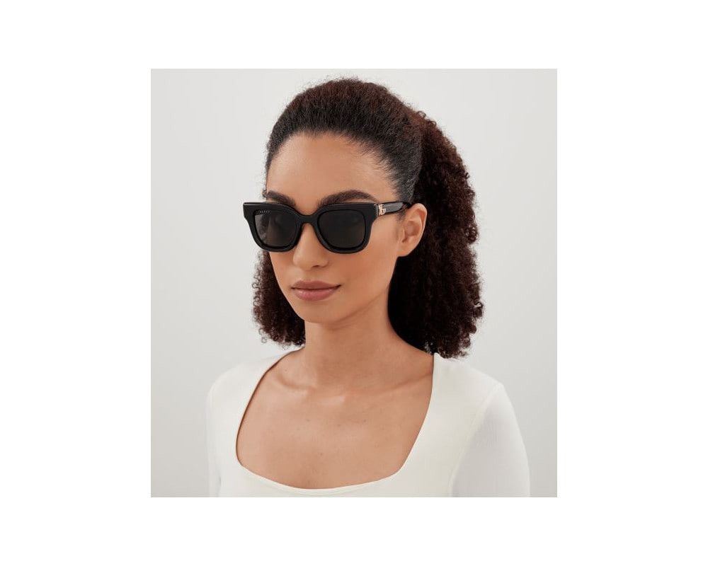 Gucci NEW GUCCI GG1828S 003 WOMEN SHINY SOLID BURGUNDY SUNGLASSES Size ONE SIZE - 5 Thumbnail