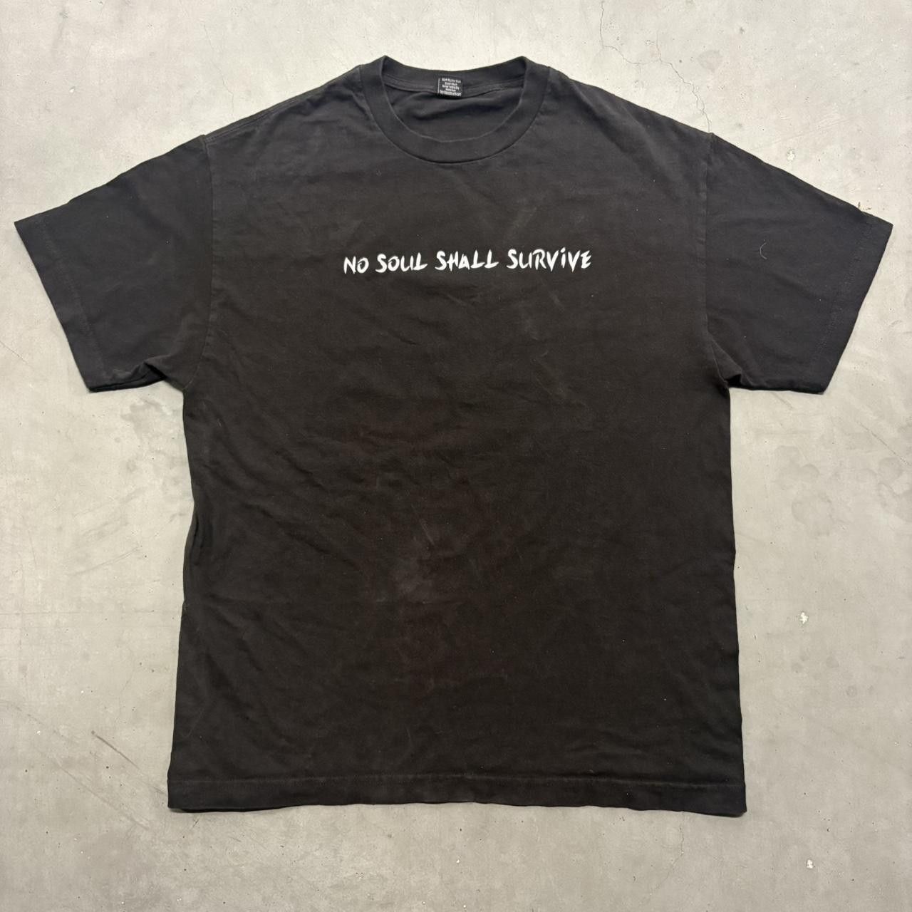 Vintage Crazy Vintage Y2K 2000s “No Soul Shall Survive” Leave Em DOA Grunge Punk Skull Black Graphic Tee! Size US S / EU 44-46 / 1 - 3 Thumbnail
