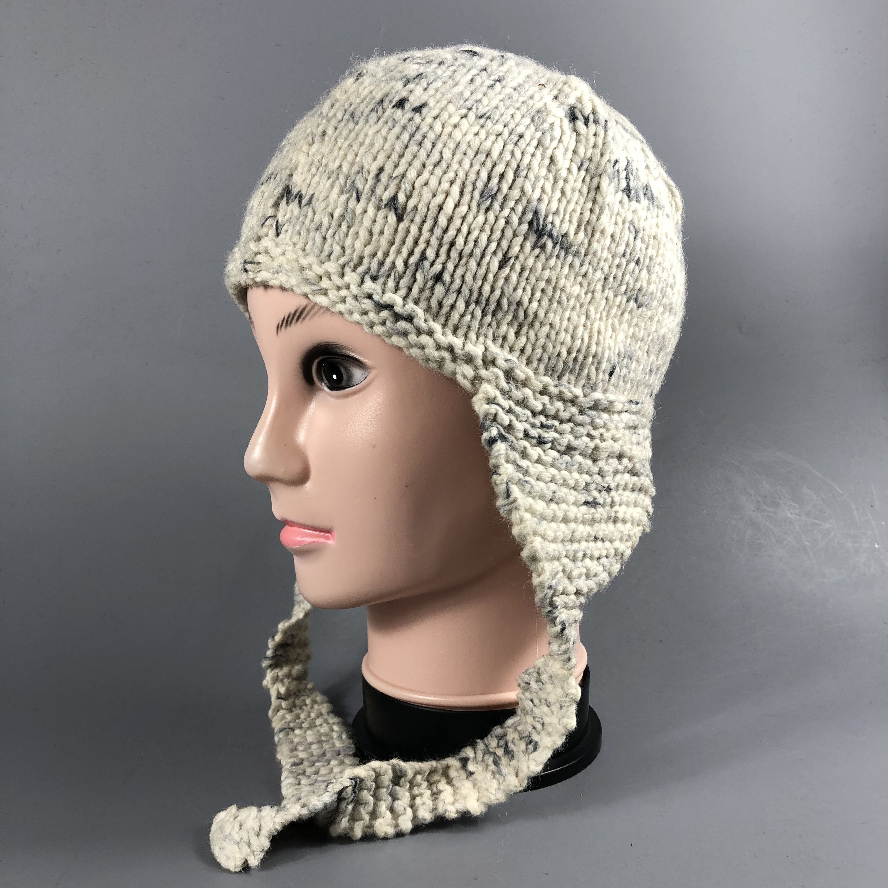 Japanese Brand × Vintage Retro Knit Hat Earflap Beanie Size ONE SIZE - 2 Thumbnail
