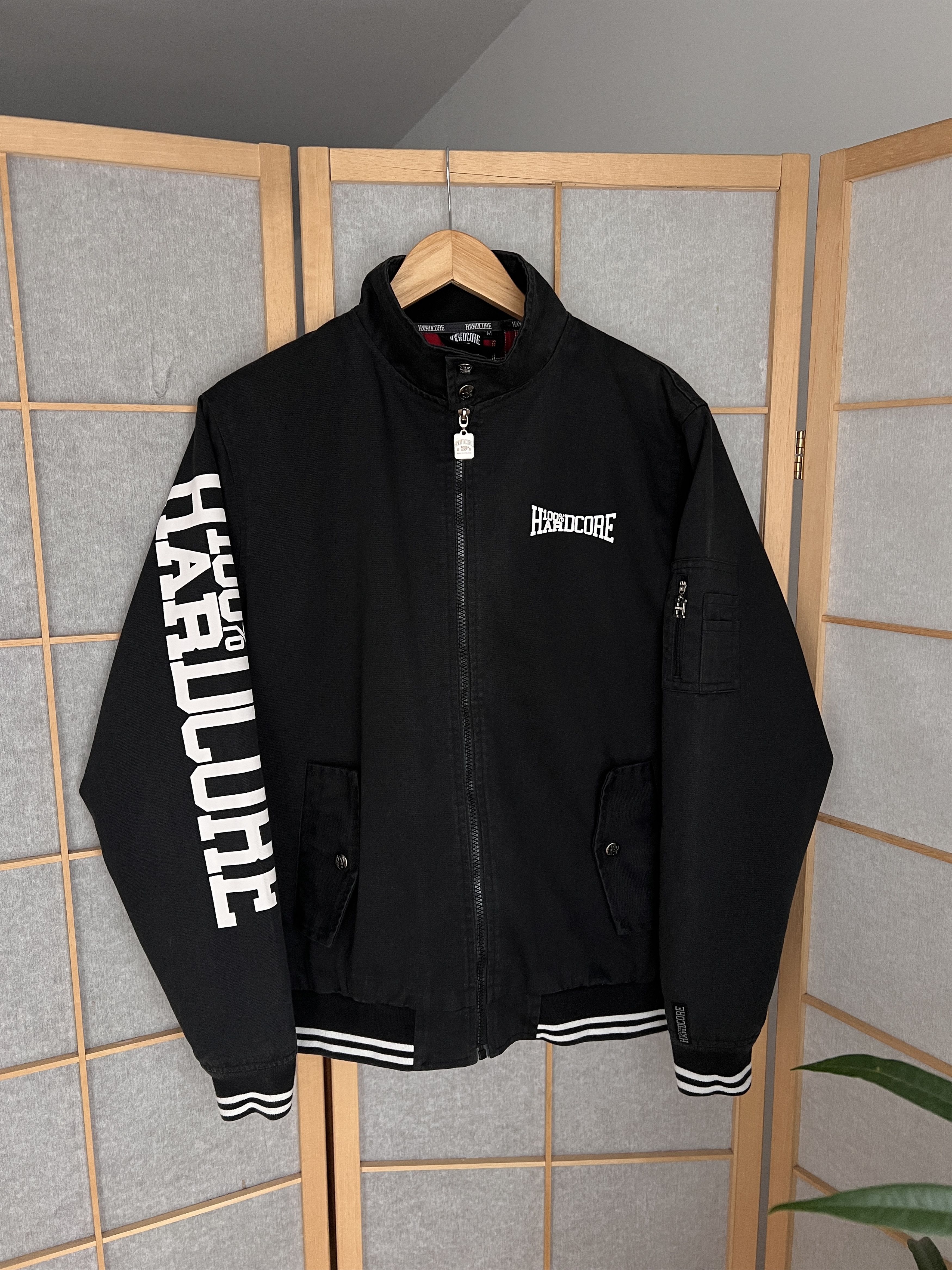 Thunderdome CRAZY Hardcore True VTG 00s bomber jacket plaid pitbull PUNK Size US M / EU 48-50 / 2 - 8 Thumbnail