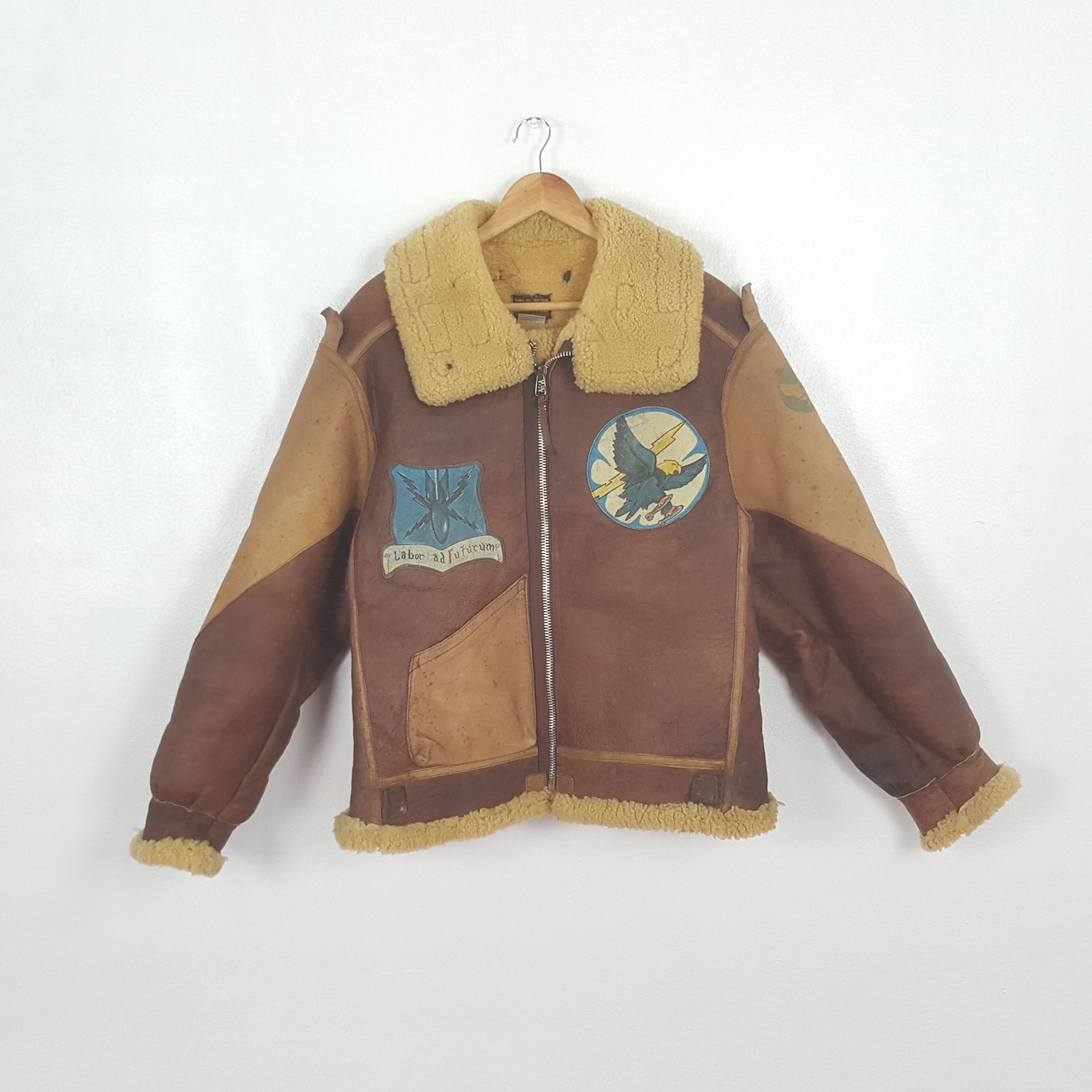 Avirex Vintage Avirex Air Force Winter Leather Jacket C303N9 Size US L / EU 52-54 / 3 - 3 Thumbnail