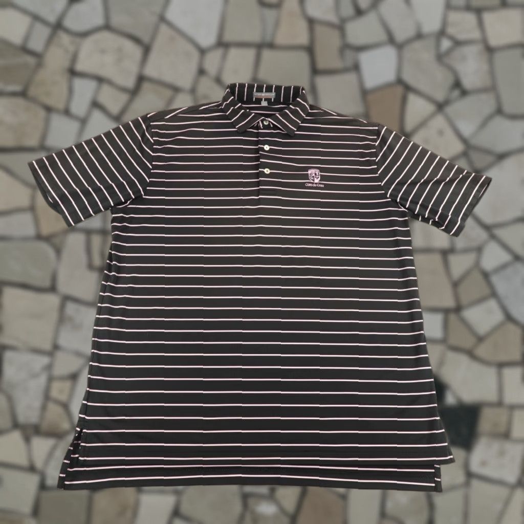 Peter Millar Peter Millar Polo Shirt Men Large Black Pink Stripes Summer Comfort Coto De Caza Size US L / EU 52-54 / 3 - 1 Thumbnail