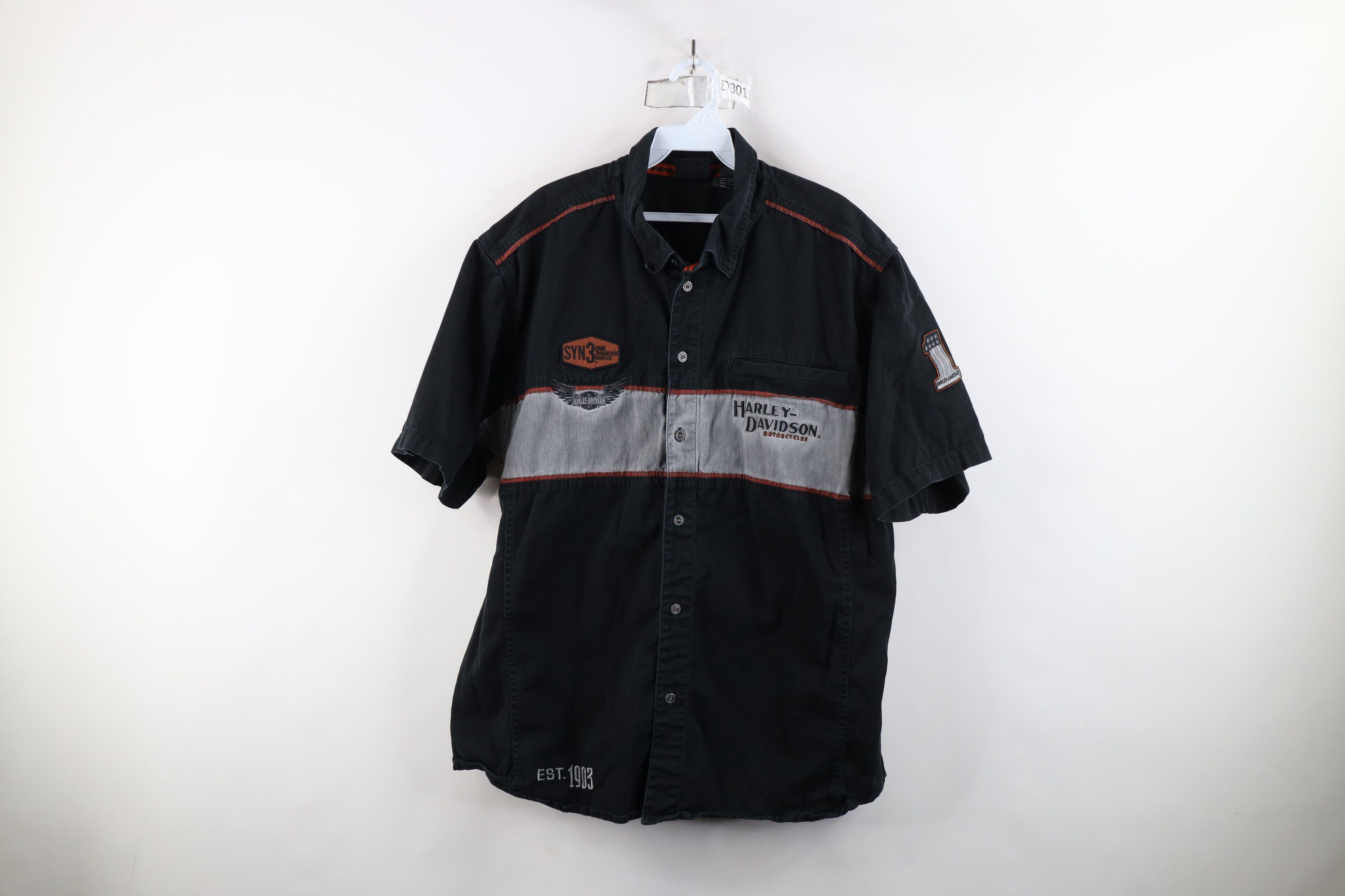 Harley Davidson × Vintage Vintage Harley Davidson Motorcycles Mechanic Button Shirt Size US XL / EU 56 / 4 - 1 Thumbnail