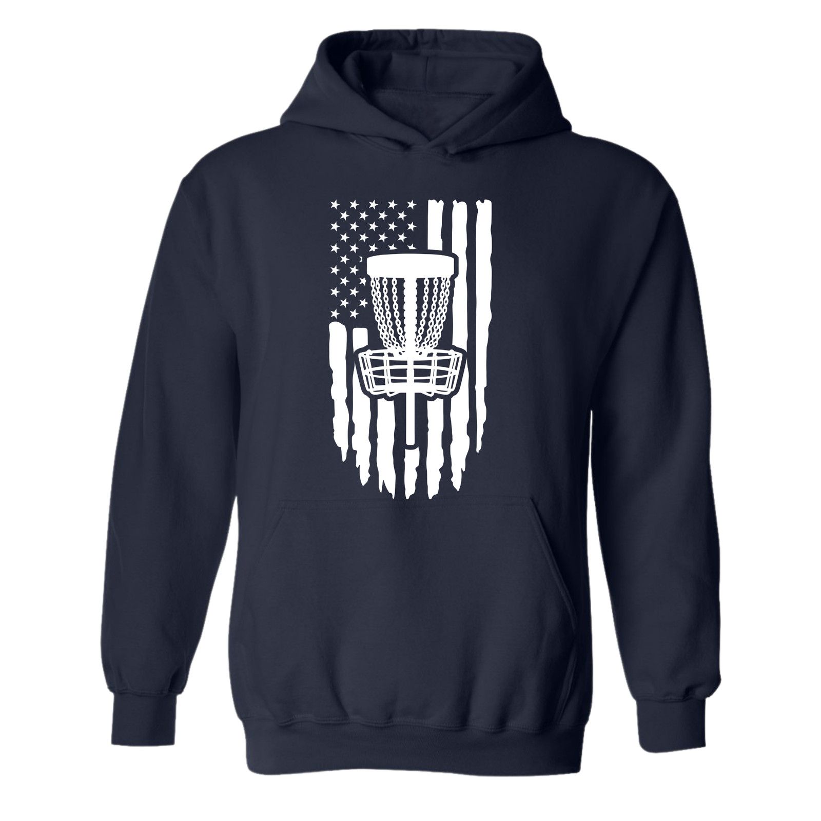 Gildan Disc Golf Hoodie PATRIOTIC AMERICAN Flag Sweatshirt Size US L / EU 52-54 / 3 - 10 Thumbnail