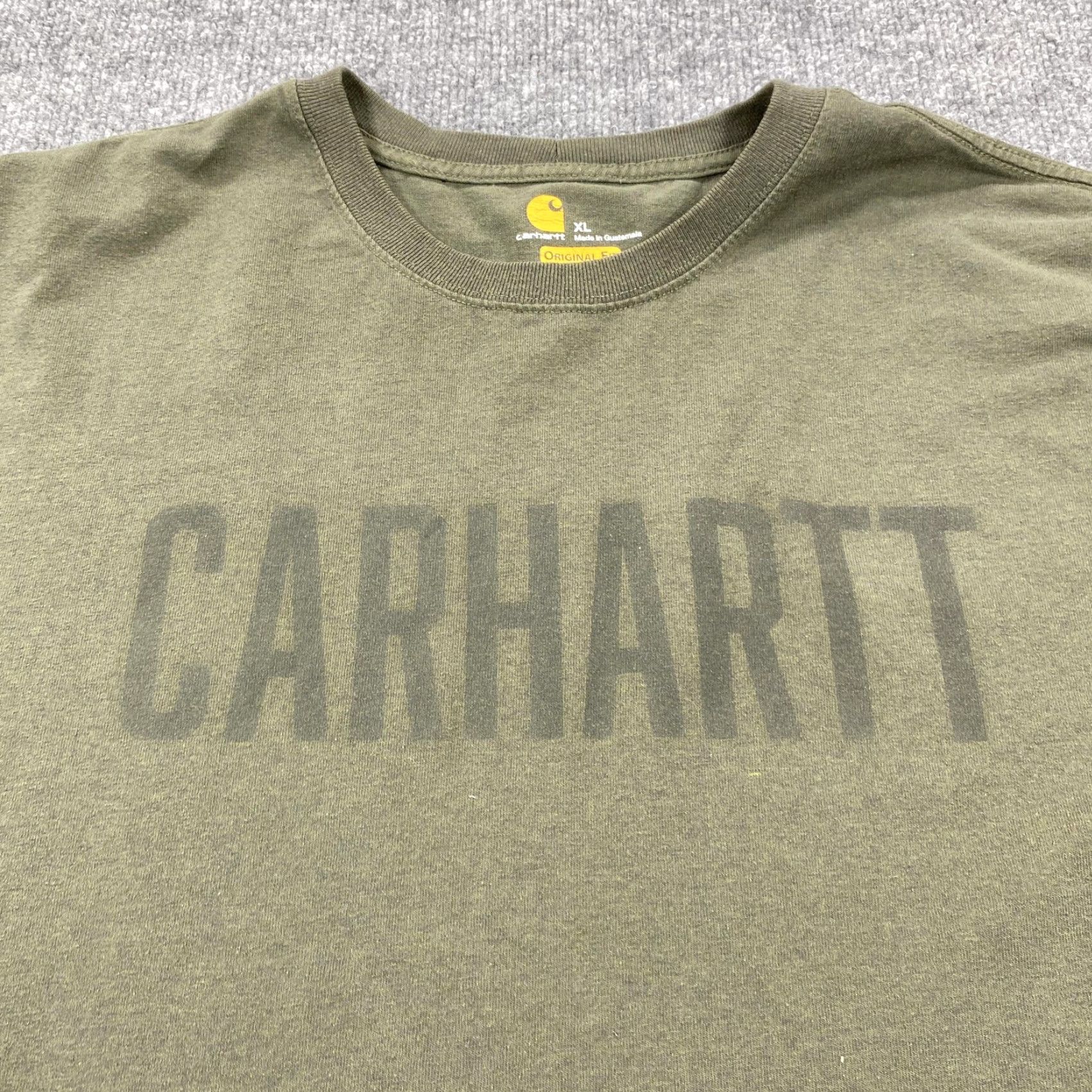 Carhartt Carhartt Shirt Mens XL Green Long Sleeve Logo Graphic Original Fit Tee Casual Size US XL / EU 56 / 4 - 2 Thumbnail
