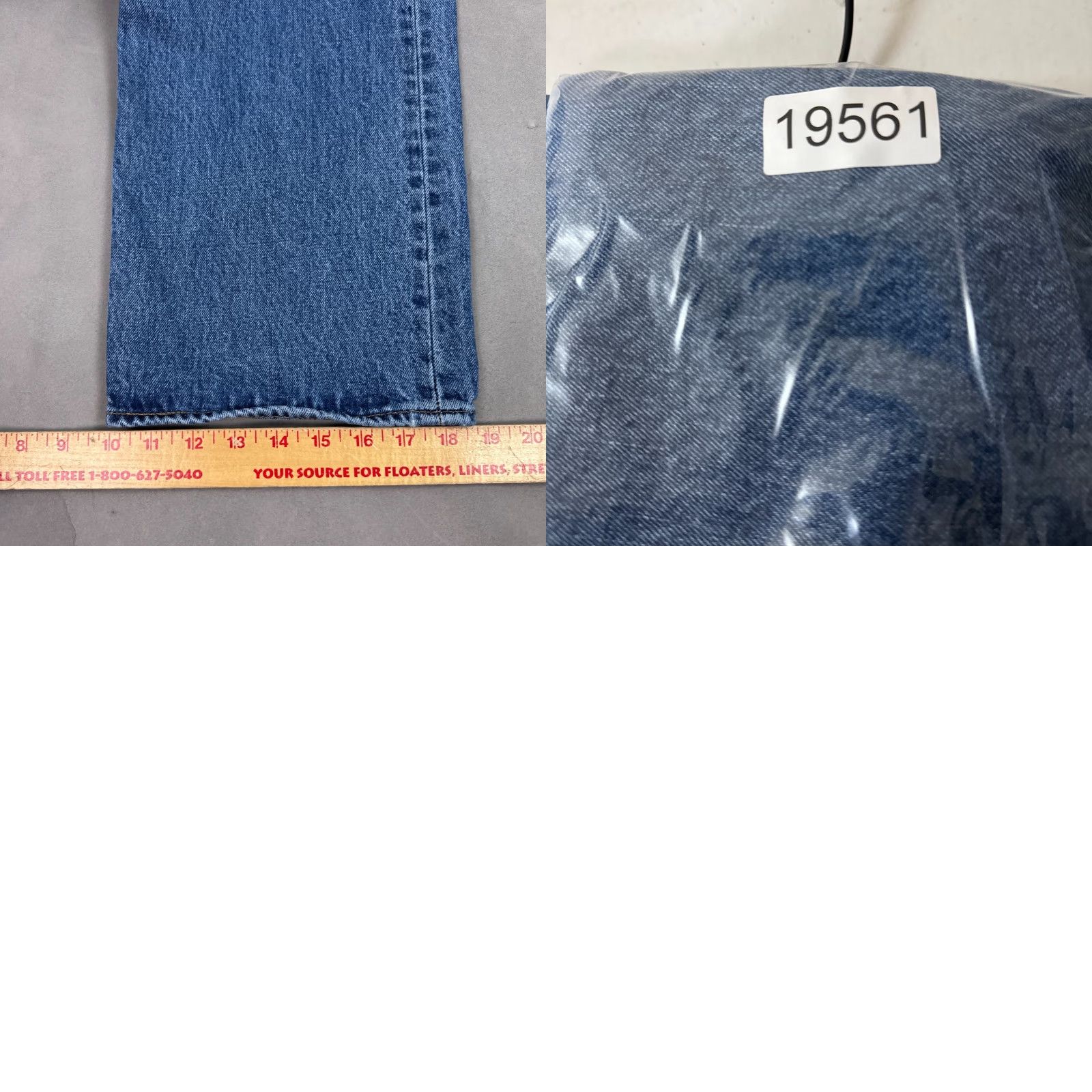 Levi's VINTAGE Levis 501 Jeans Mens 40x32 Blue Button Fly Denim Pants Faded Straight Classic Size US 40 / EU 56 - 10 Thumbnail