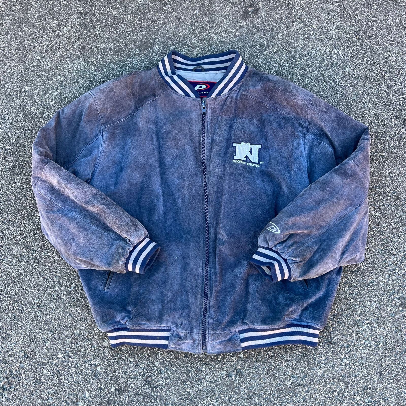 Vintage Vintage ProPlayer Wolf Pack SUEDE LEATHER Varsity Jacket XXL Size US XXL / EU 58 / 5 - 7 Thumbnail