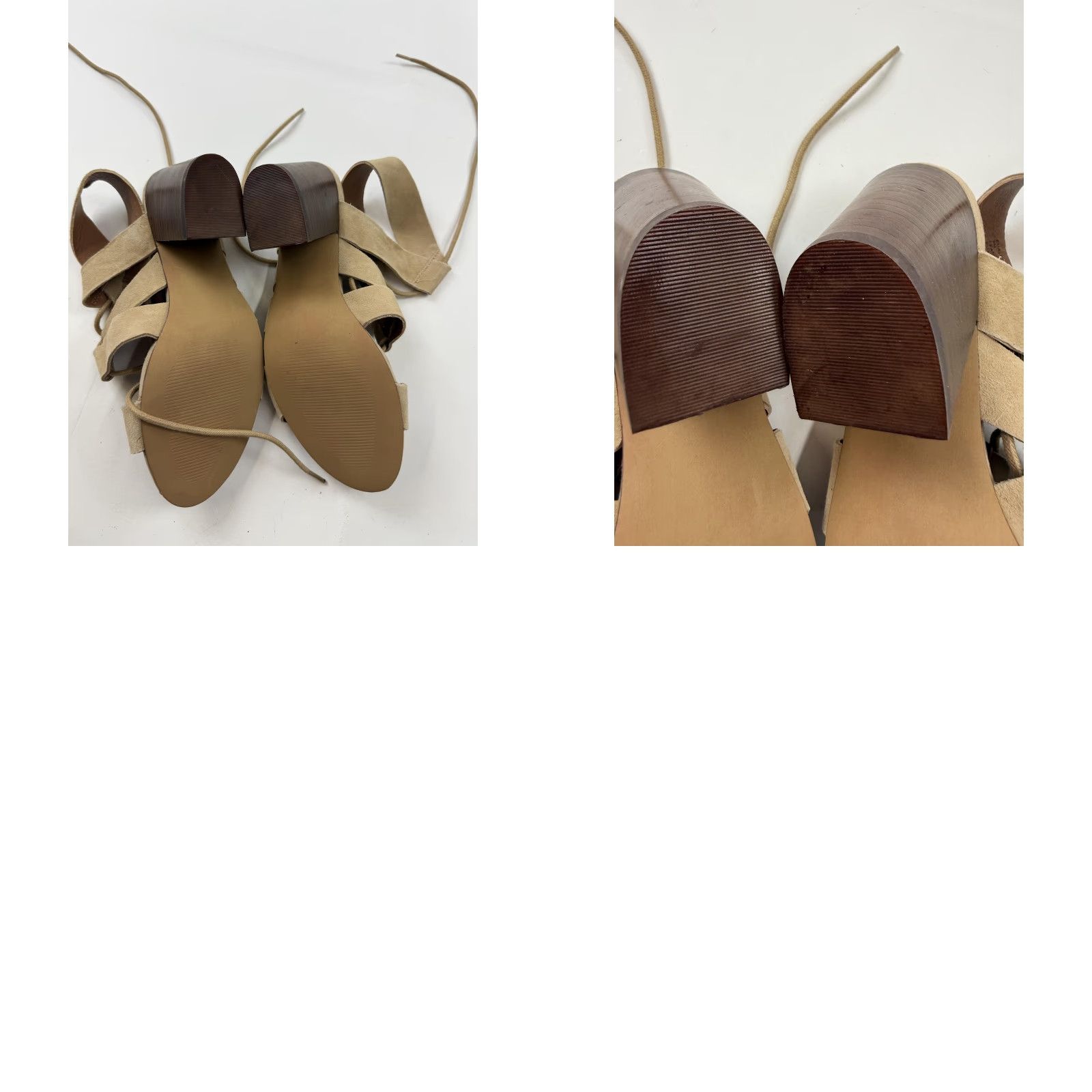 Steve Madden Steve Madden EMALENA Sandals Womens Size 9 Beige Strappy Lace Up Block Heel Leather Upper MultI Strap Open Toe Casual Dressy Summer Shoes Mens? Size US 9 / IT 39 - 8 Thumbnail