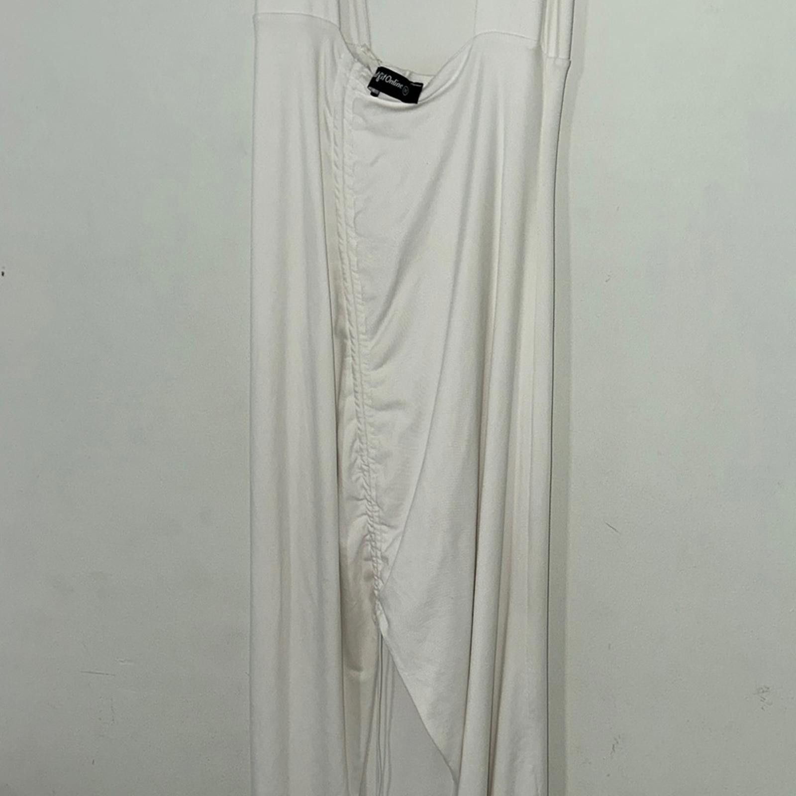 Designer Elegant White Backless Dress Size M / US 6-8 / IT 42-44 - 5 Thumbnail