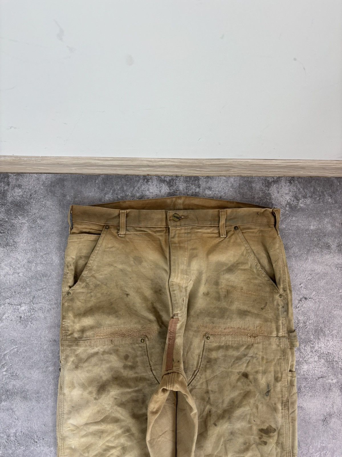 Carhartt Carhartt Men’s Double Knee Pants Jeans Faded USA Workwear Size US 36 / EU 52 - 10 Thumbnail