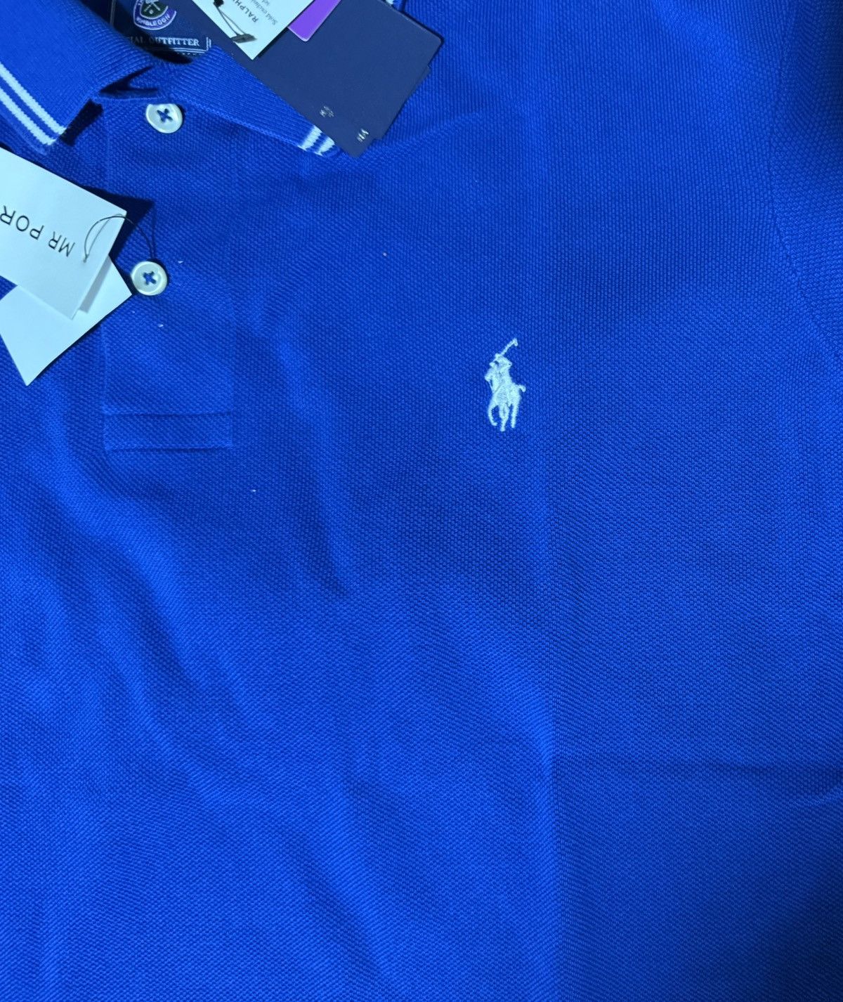 Polo Ralph Lauren Polo Ralph Lauren Wimbledon Cotton Polo-Collar Sweater Sz XL Size US XL / EU 56 / 4 - 2 Thumbnail