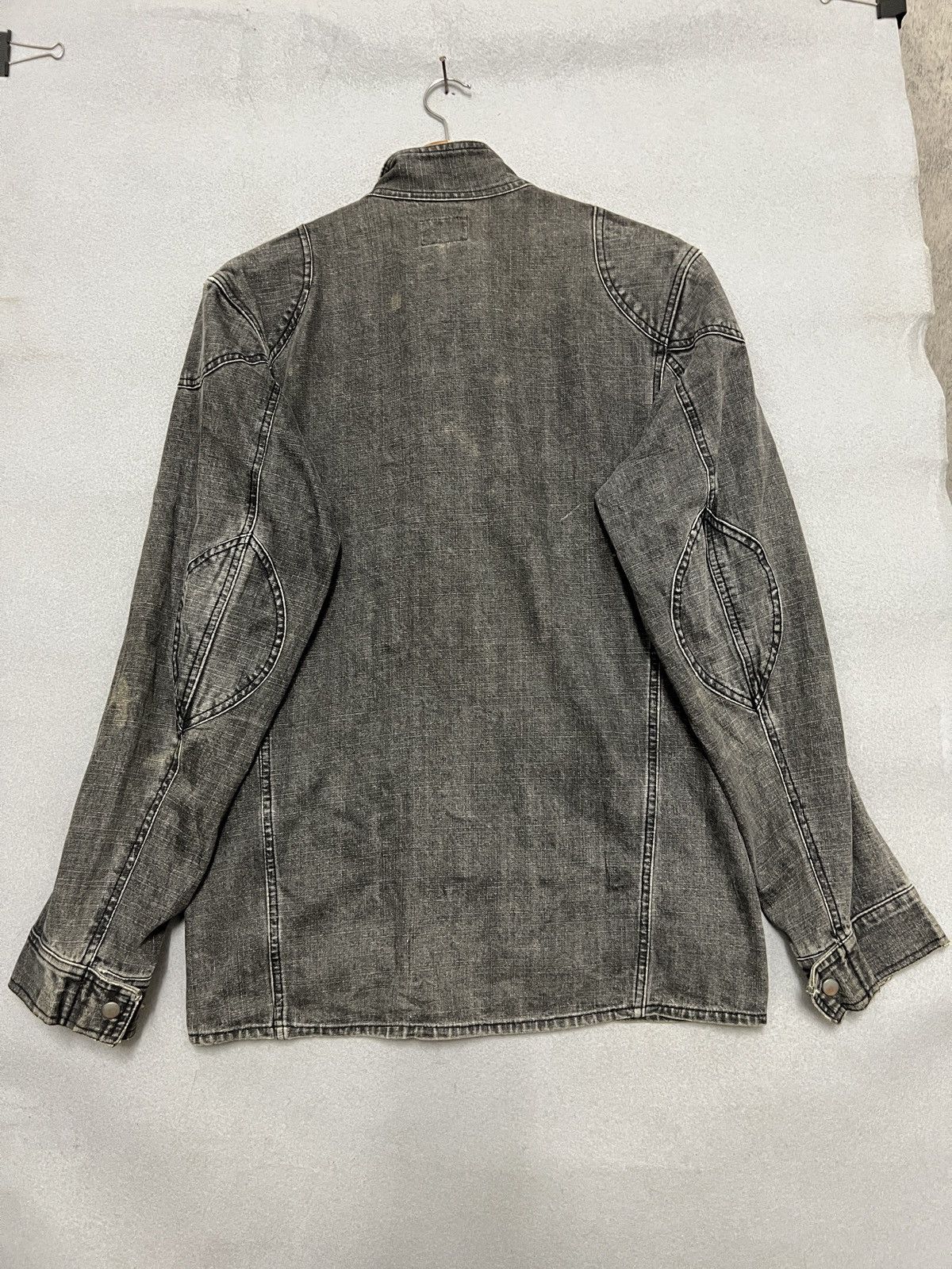 Japanese Brand 632.Vintage NYLAUS faded black denim Jacket Size US M / EU 48-50 / 2 - 2 Thumbnail