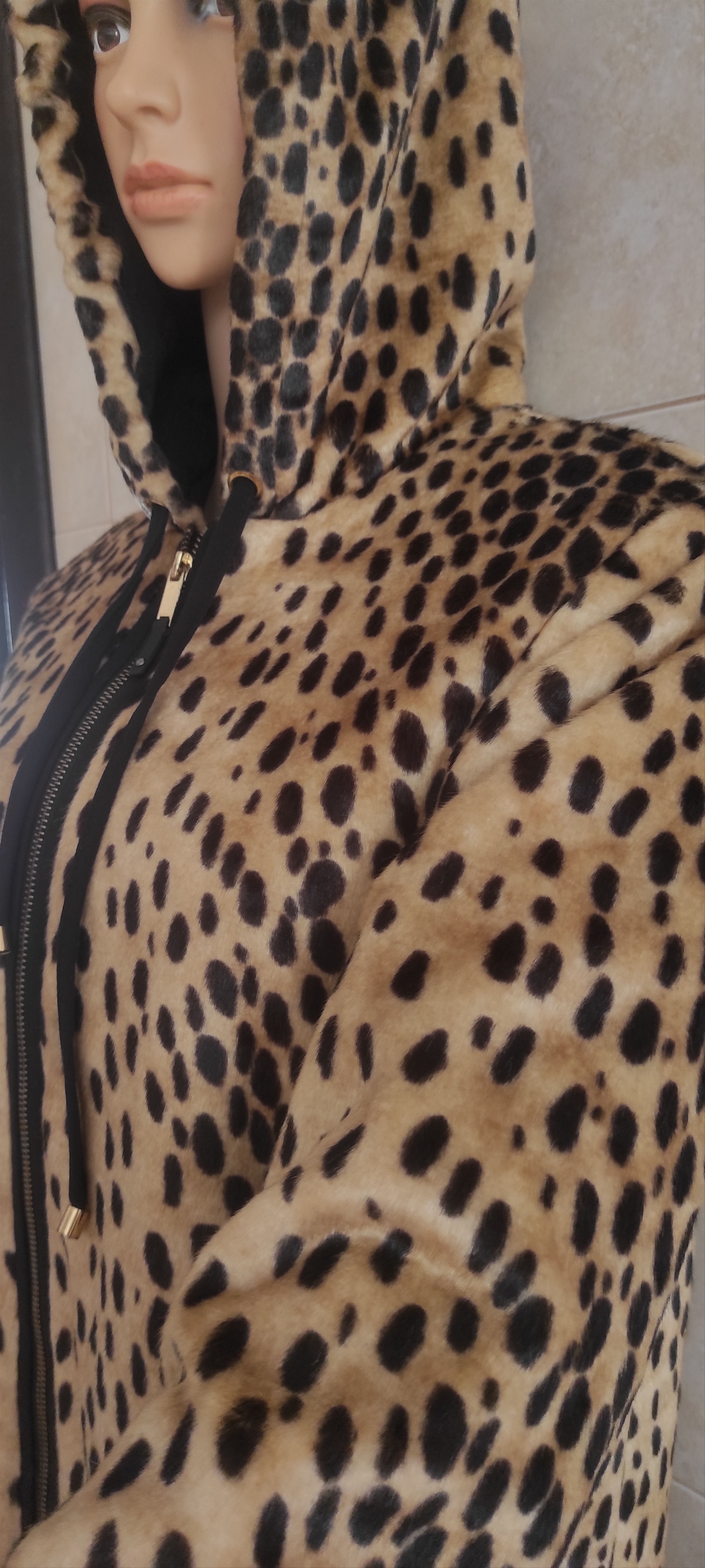 Zara Zara Trafaluc Leopard Print Faux Fur Zip-Up Hooded Coat Size L / US 10 / IT 46 - 8 Thumbnail